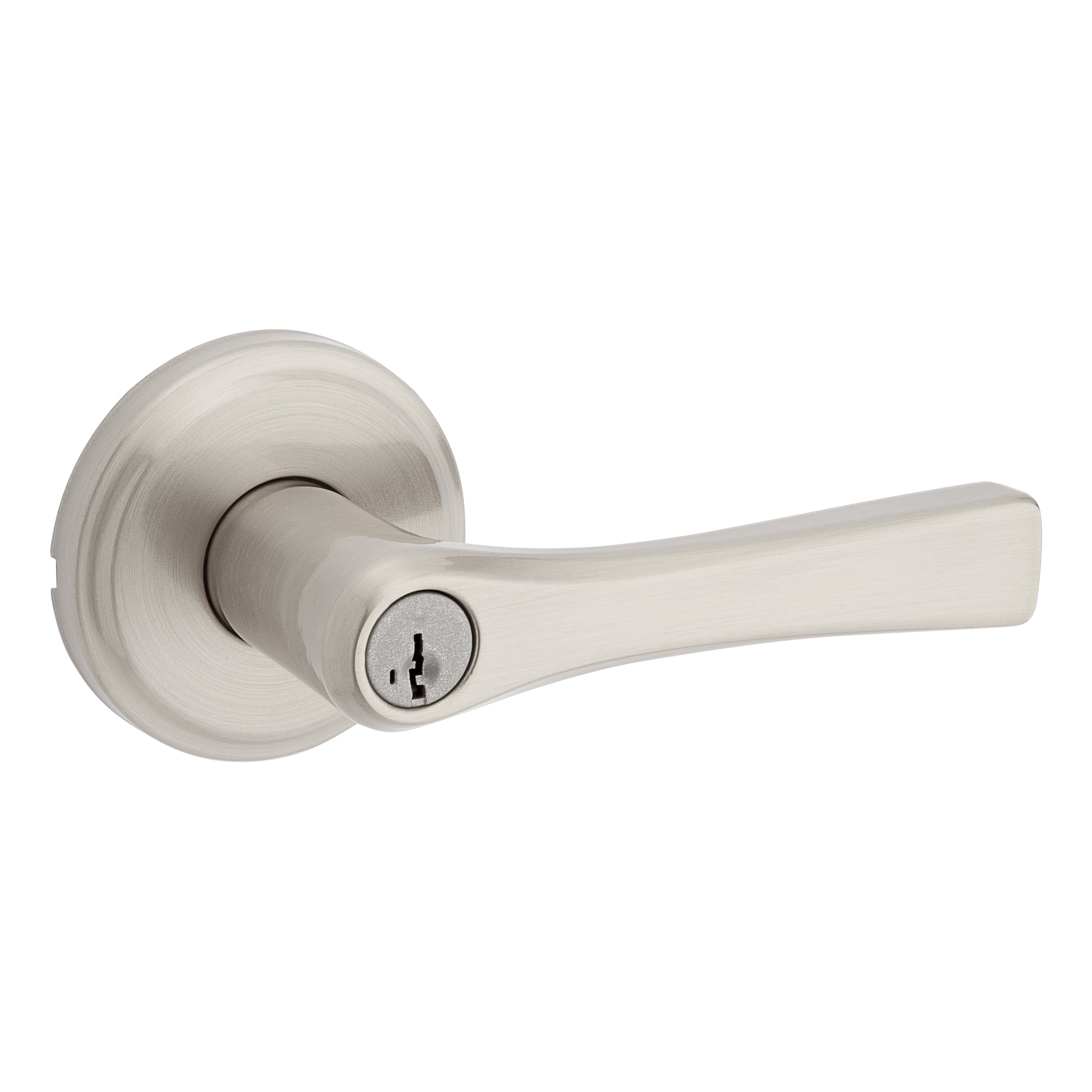 Levier d'entrée Round Katella, nickel satiné