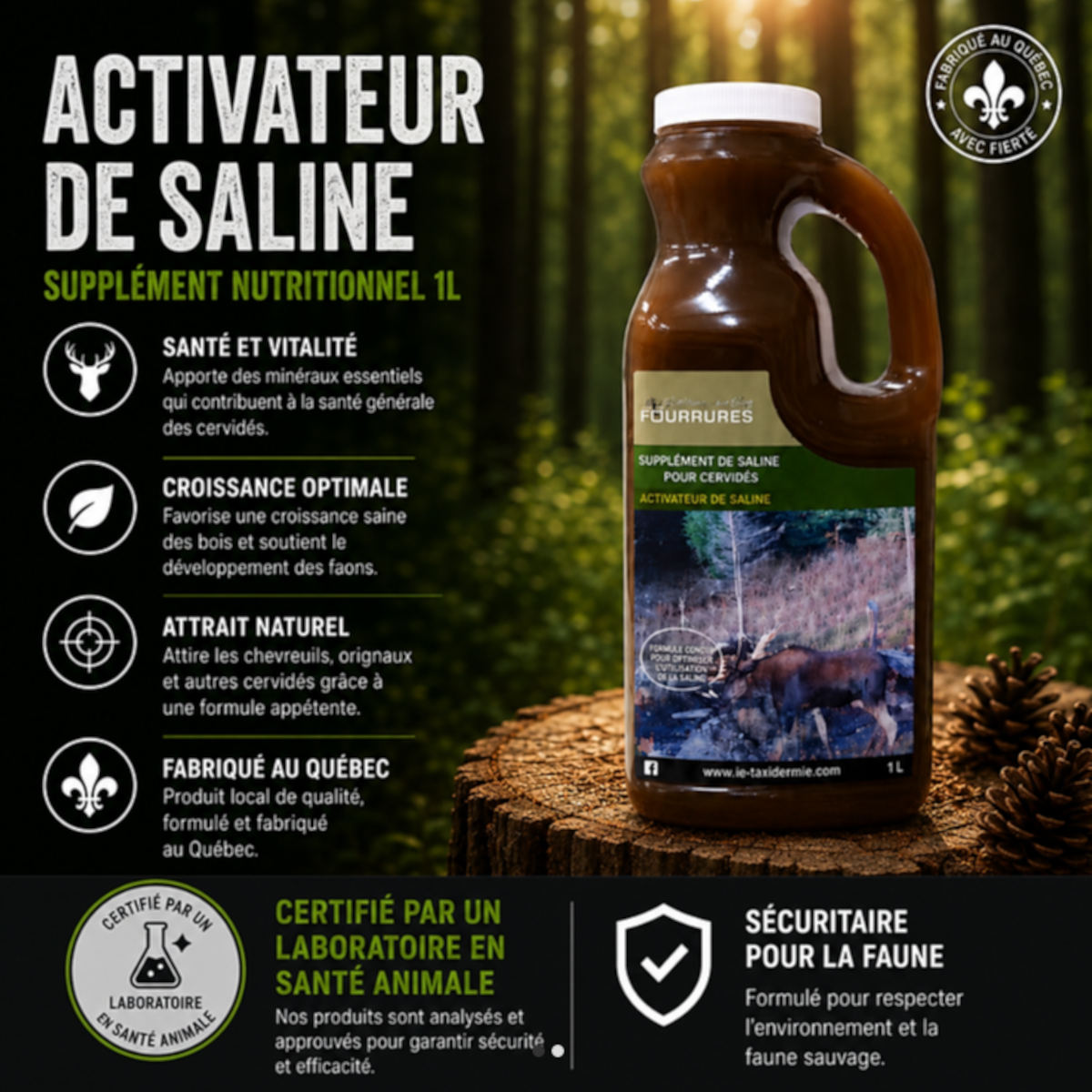 Activateur de saline d'orignal, 1 litre