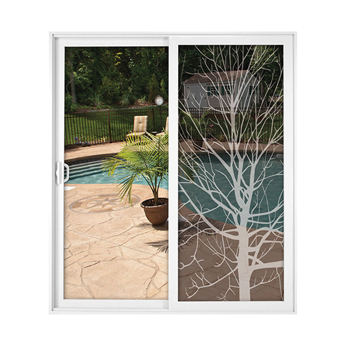 Moustiquaire décoratif avec motif d&#39;arbre, 36&#39;&#39; x 84&#39;&#39;