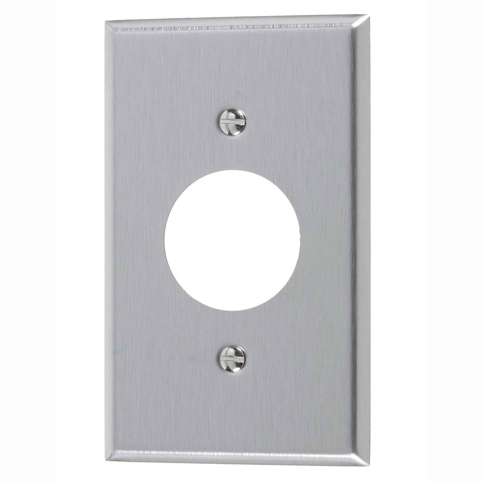 Plaque murale prise simple, acier inoxydable