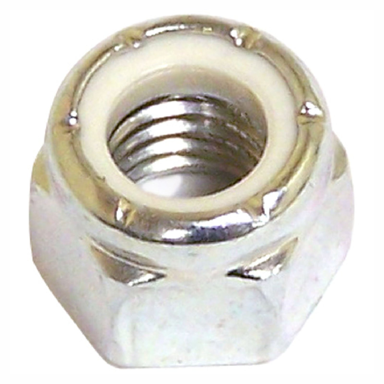 AA - Écrou de blocage hexagonal avec insertion de nylon, zinc, 1/4''-20 (emballage de 8)