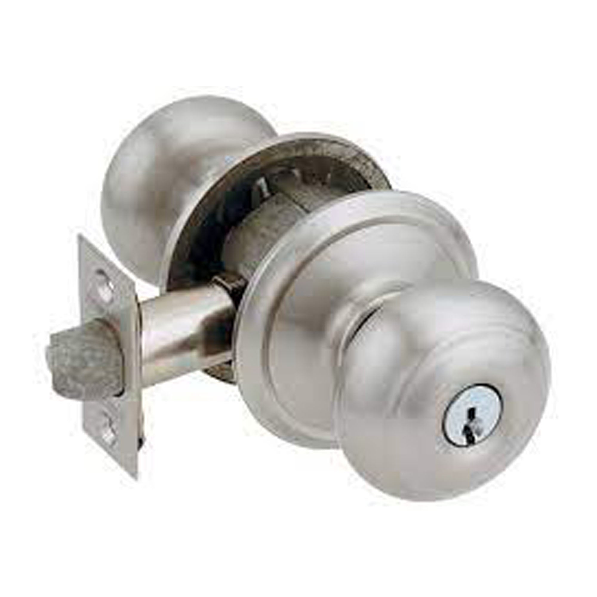 Bouton d'entrée Georgian, nickel satiné