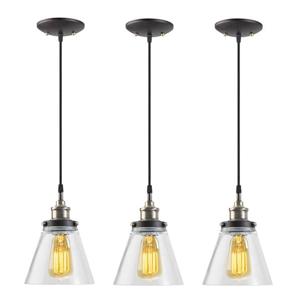 Ensemble de 3 lumières suspendues Jackson laiton