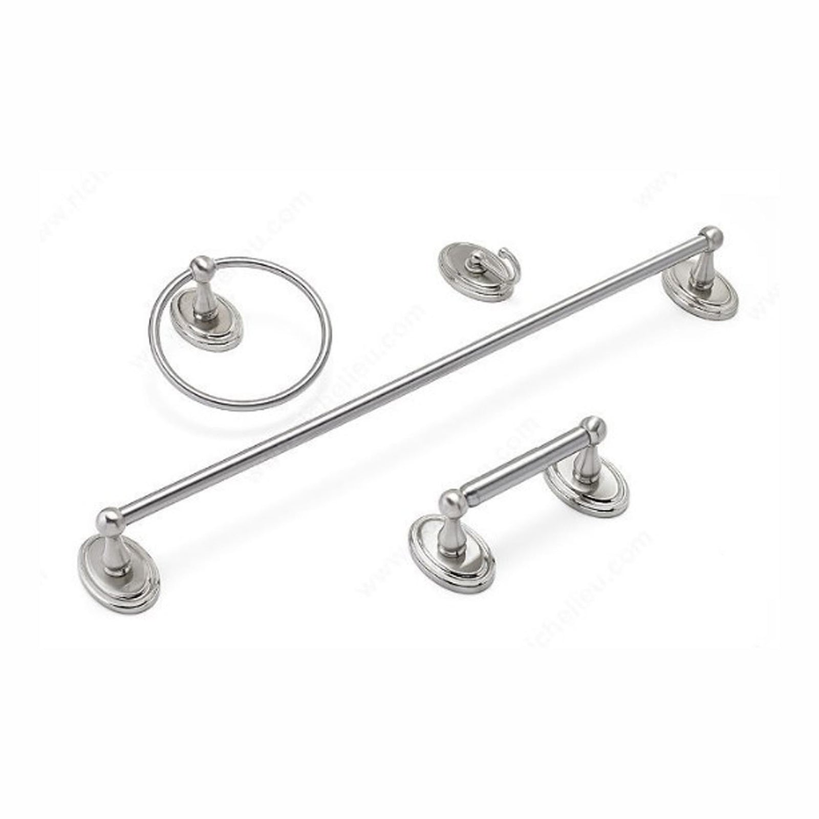 Ensemble de 4 accessoires de bain, Windham, chrome