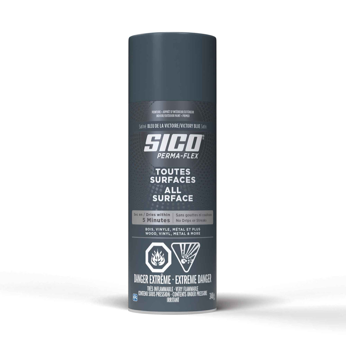 Peinture Aérosol Perma-flex, bleu victoire satiné, 340 ml