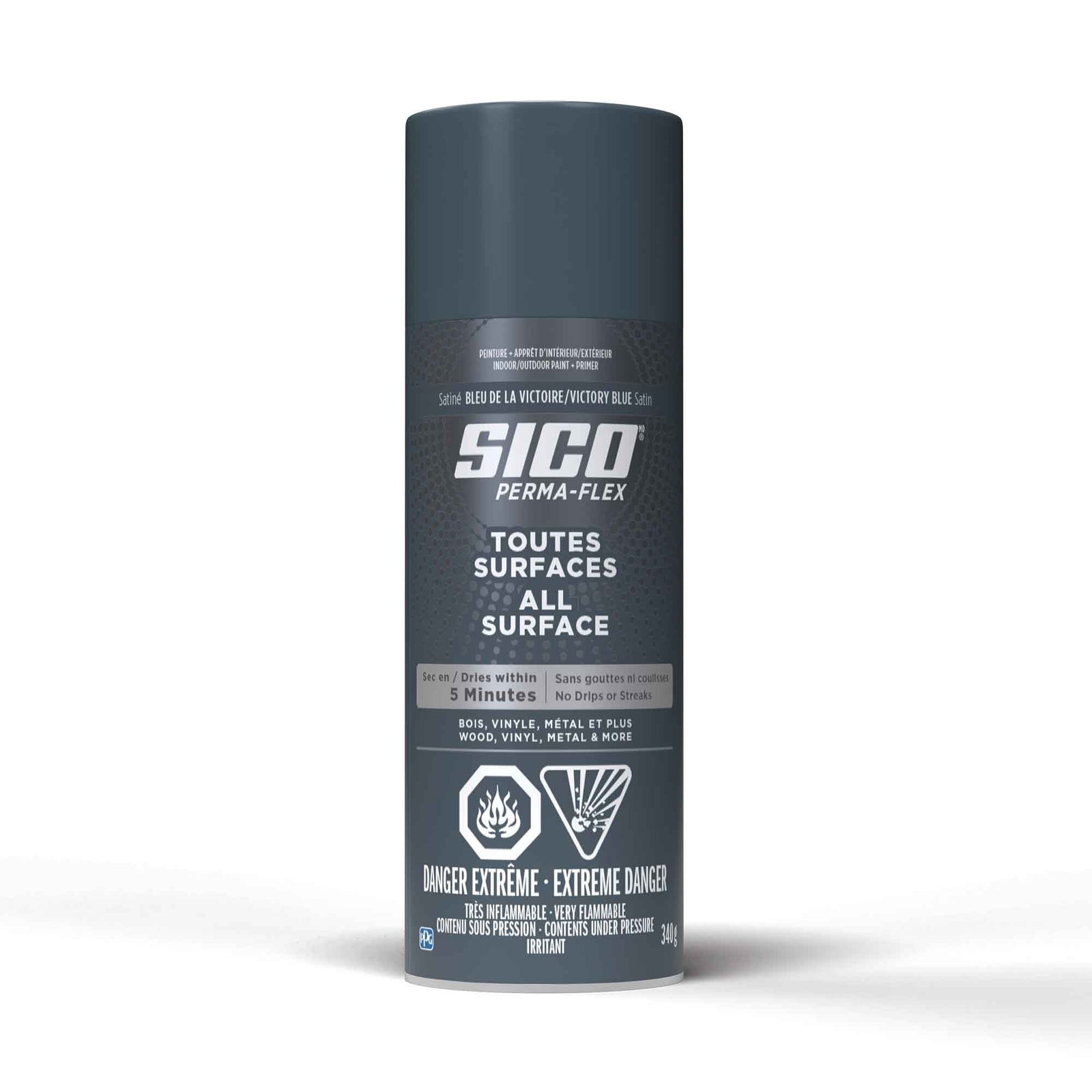Peinture Aérosol Perma-flex, bleu victoire satiné, 340 ml
