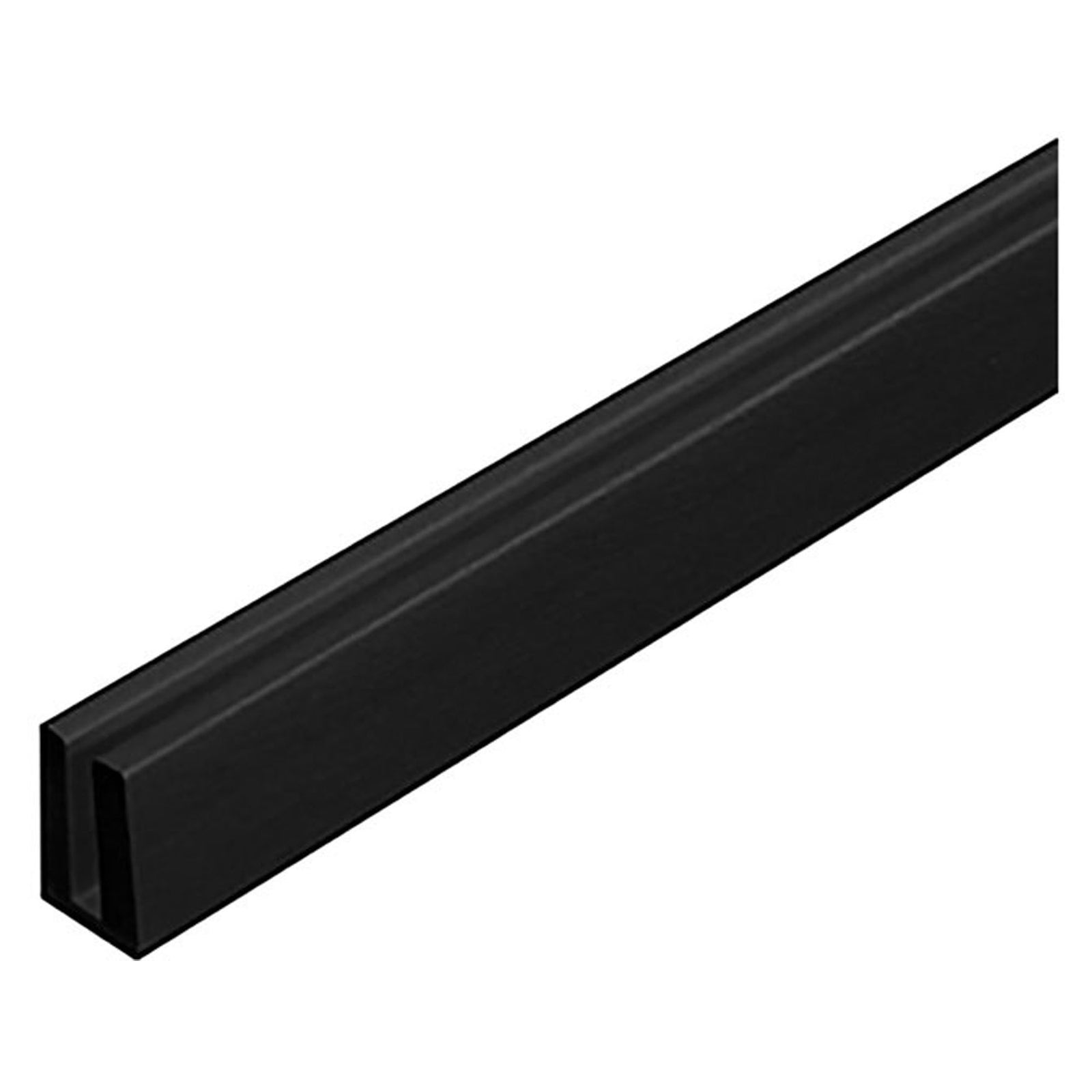 Moulure en U, noir, 8'
