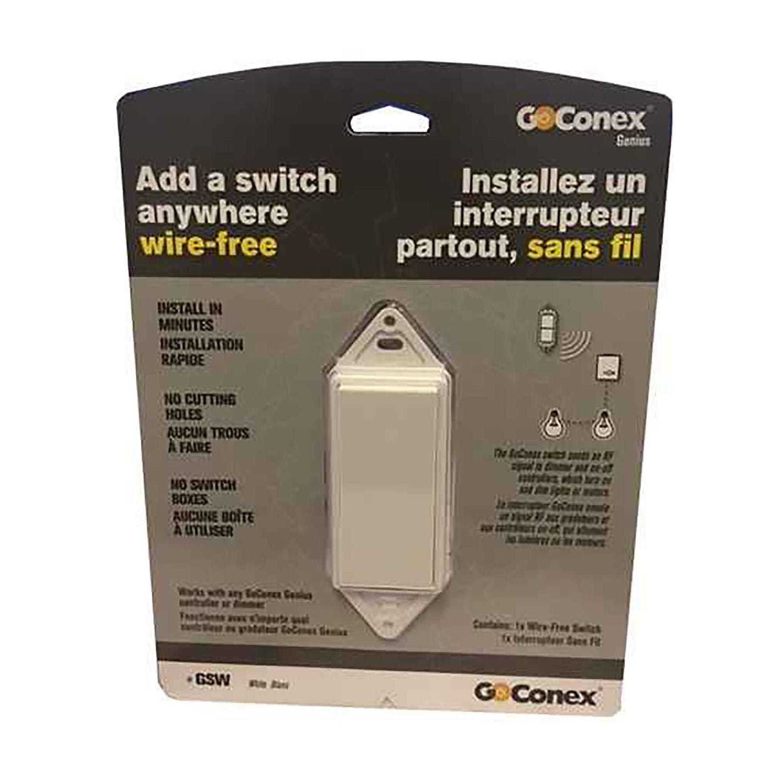 Interrupteur / gradateur Genius, blanc