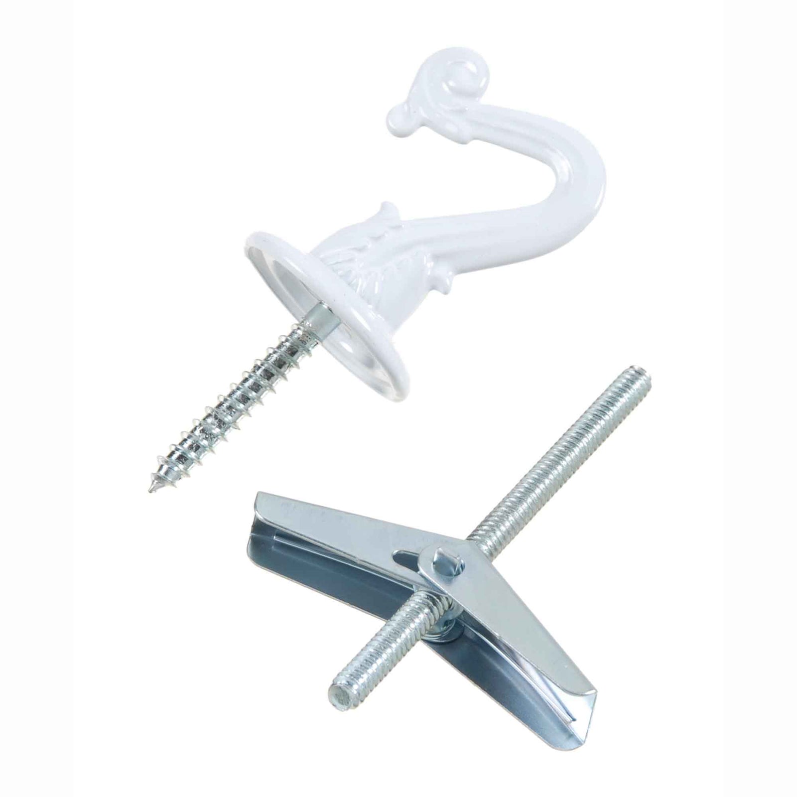 Crochets robustes décoratifs blancs, 2 unités