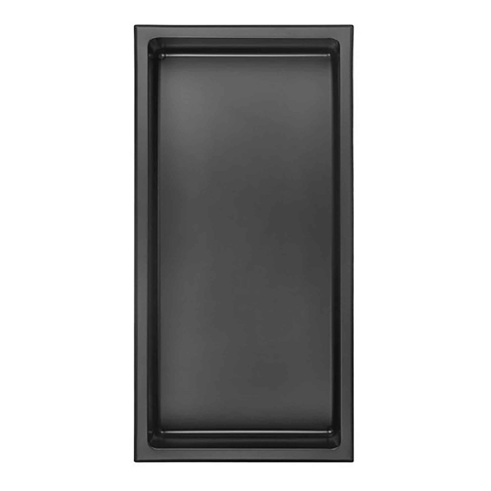Niche en acier inoxydable, 12'' x 24'', noir mat