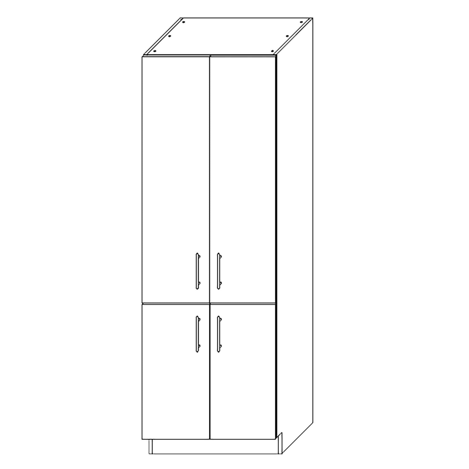 Garde mangés 4 portes, 5 tablettes, 24'', gris lustré