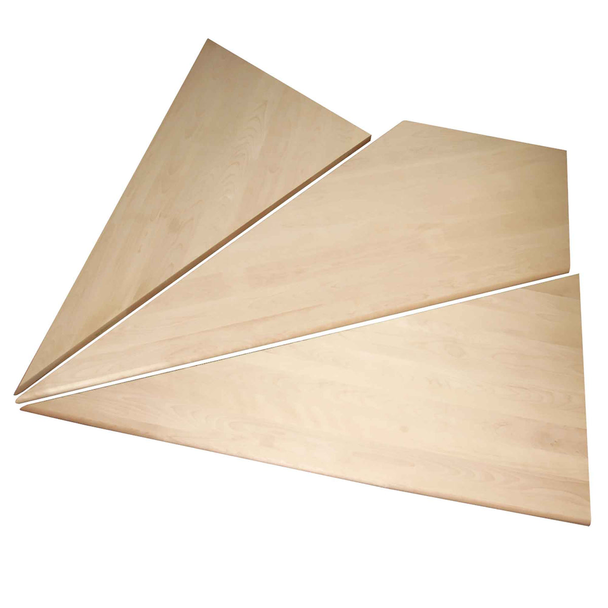 Ensemble de marches d&#39;angles en merisier naturel, 1-1/16&#39;&#39; x 36&#39;&#39; à 42&#39;&#39; (gauche)