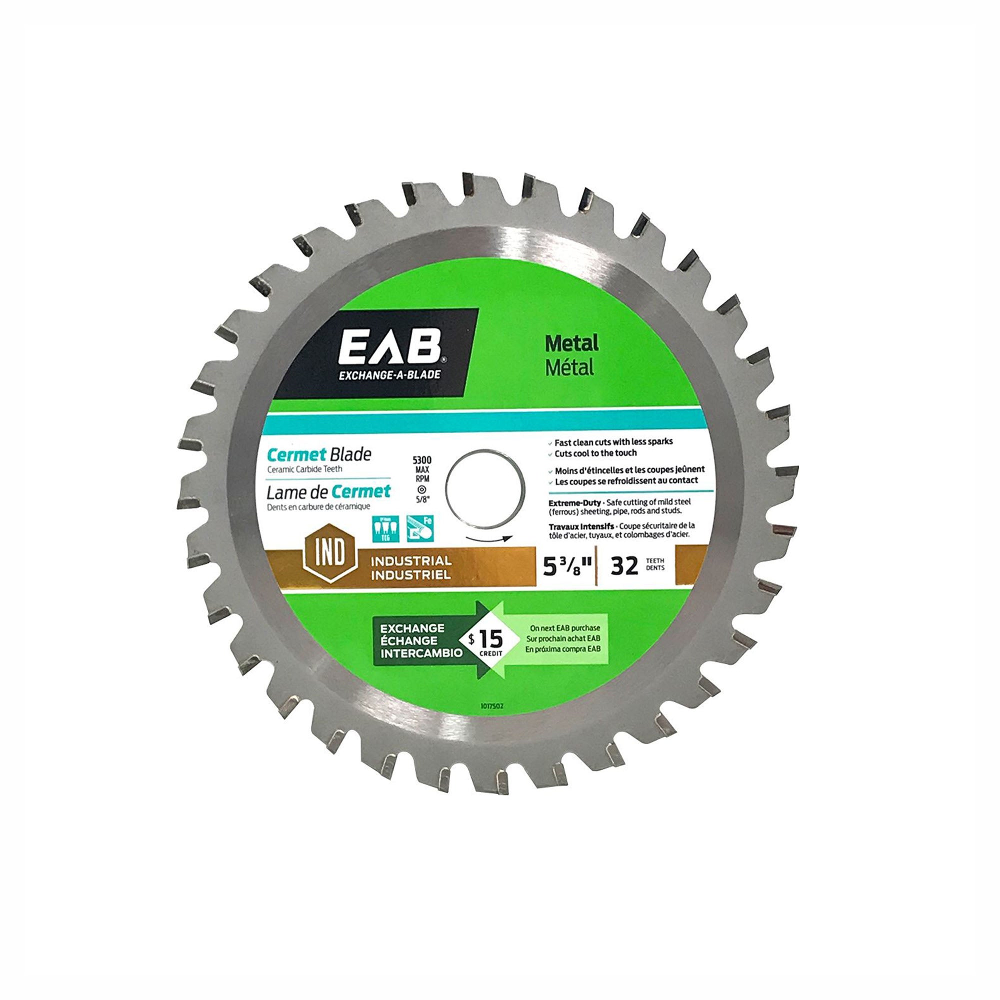 Lame de scie industrielle pour céramique et métaux ferreux, 5-3/8'' x 32 dents