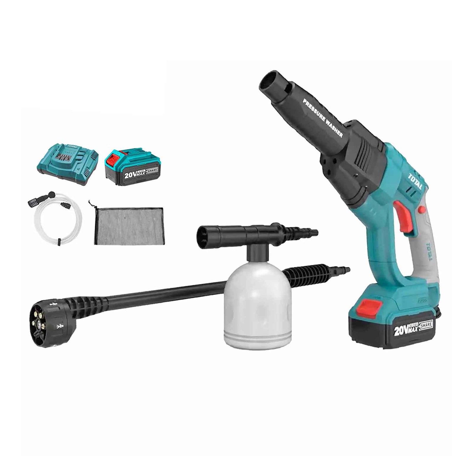 Nettoyeur à pression, à batterie, sans balais, 20 Volts