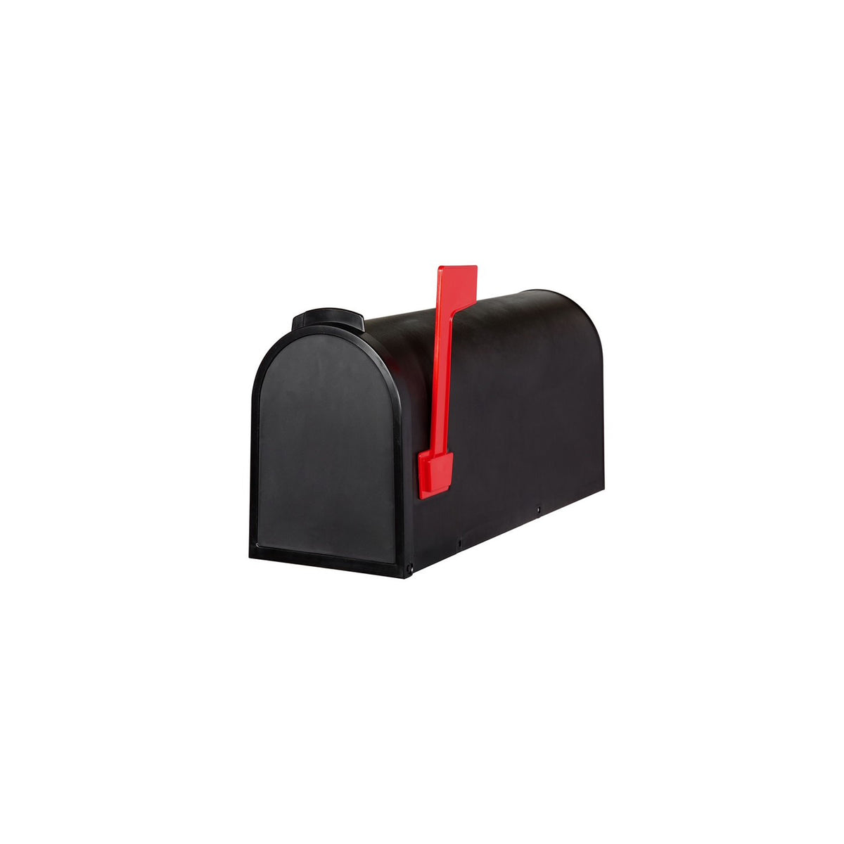 Boîte aux lettres pour bordure de rue avec drapeau rouge, 7&#39;&#39; x 19,5&#39;&#39; x 10&#39;&#39; (noir)
