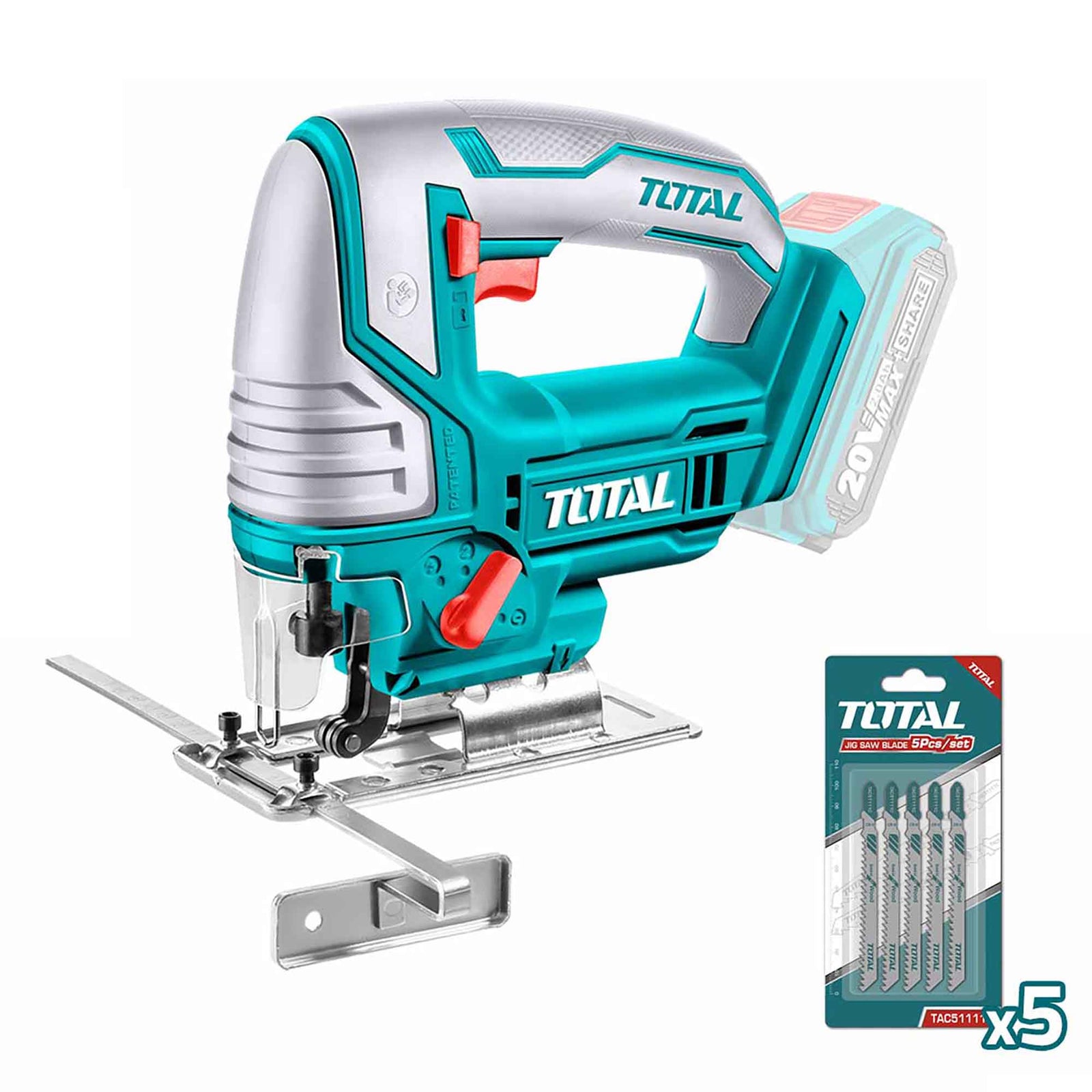 Scie sauteuse, à batterie, sans balais, 20 Volts