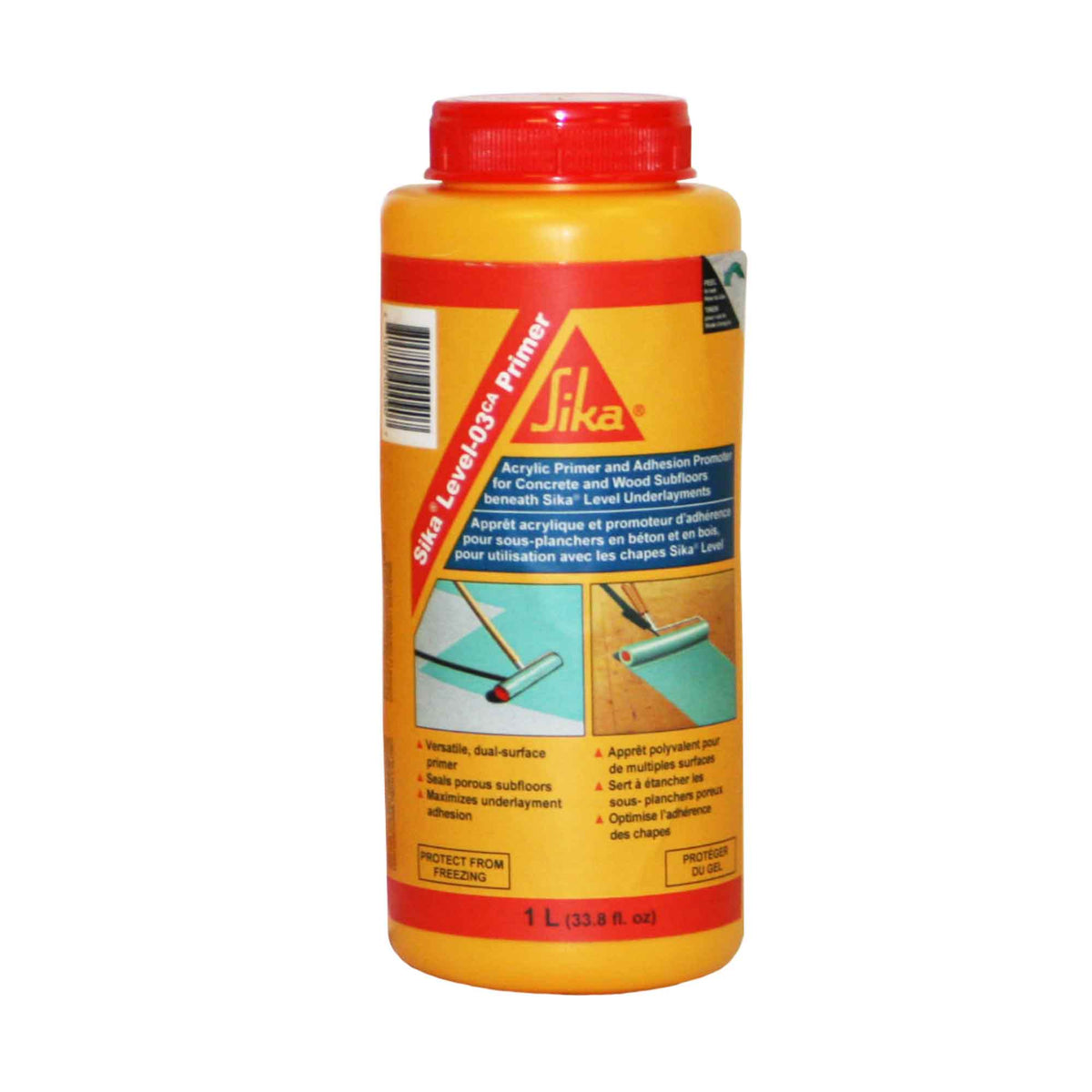 Apprêt acrylique et promoteur d&#39;adhérence pour sous planchers Sika Level-03 Primer CA, 1 L