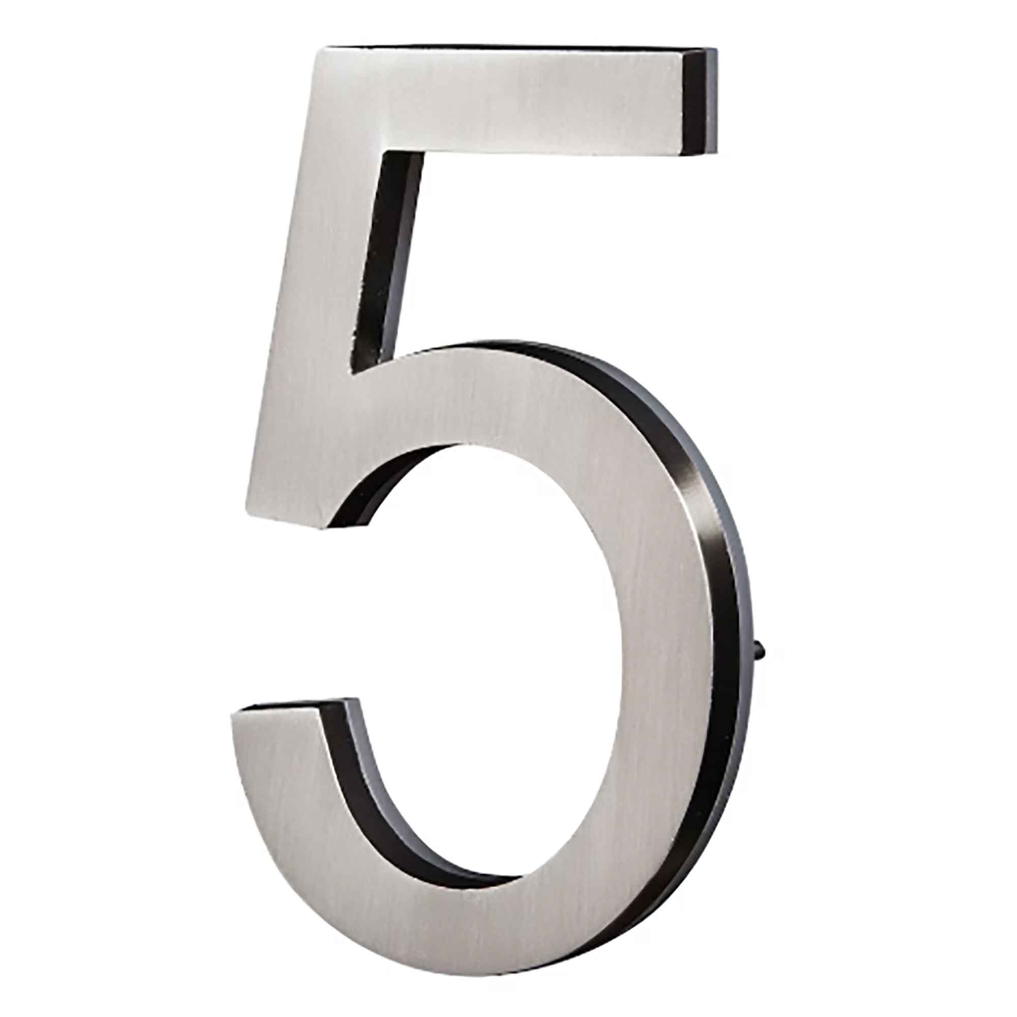 Chiffre d'adresse civique 9'', aluminium, #5