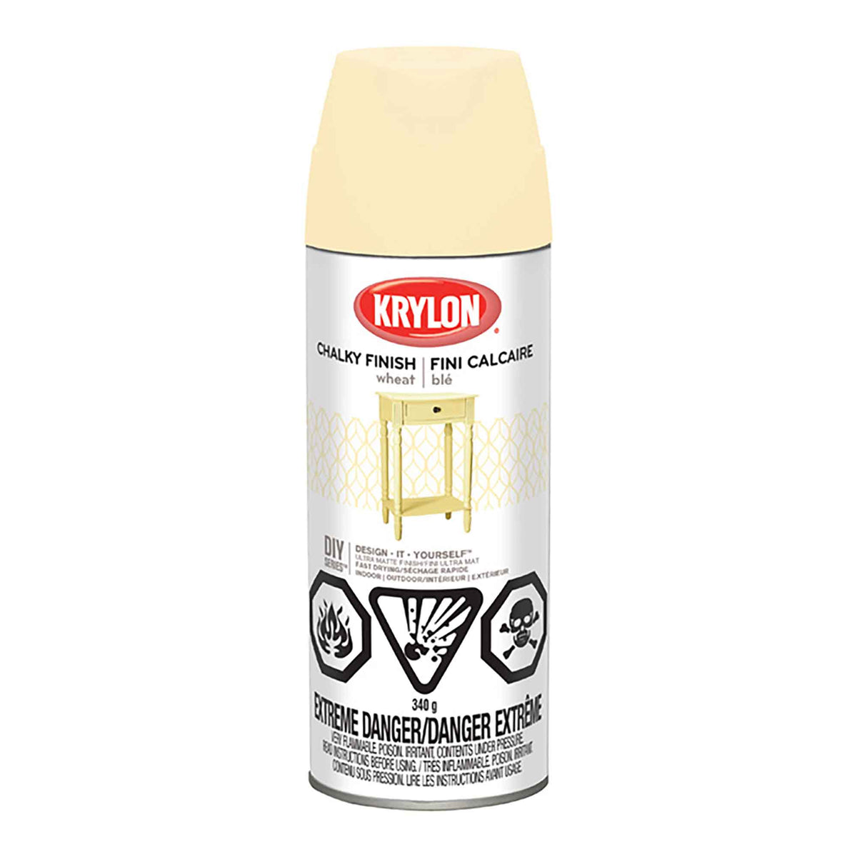 Peinture Aérosol Krylon Crayeus, blé, 340 gr