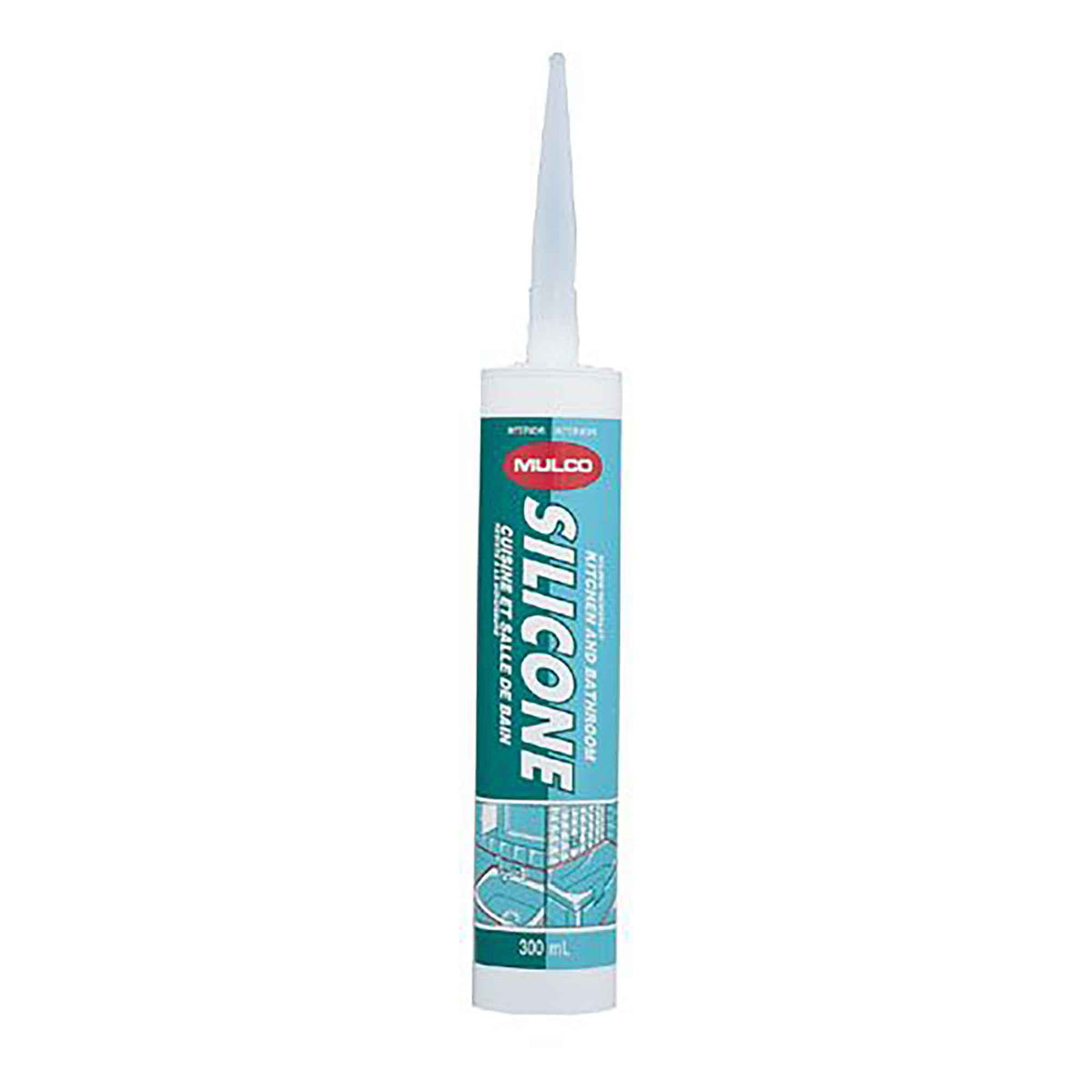Scellant au silicone salle de bain, blanc, 300 ml