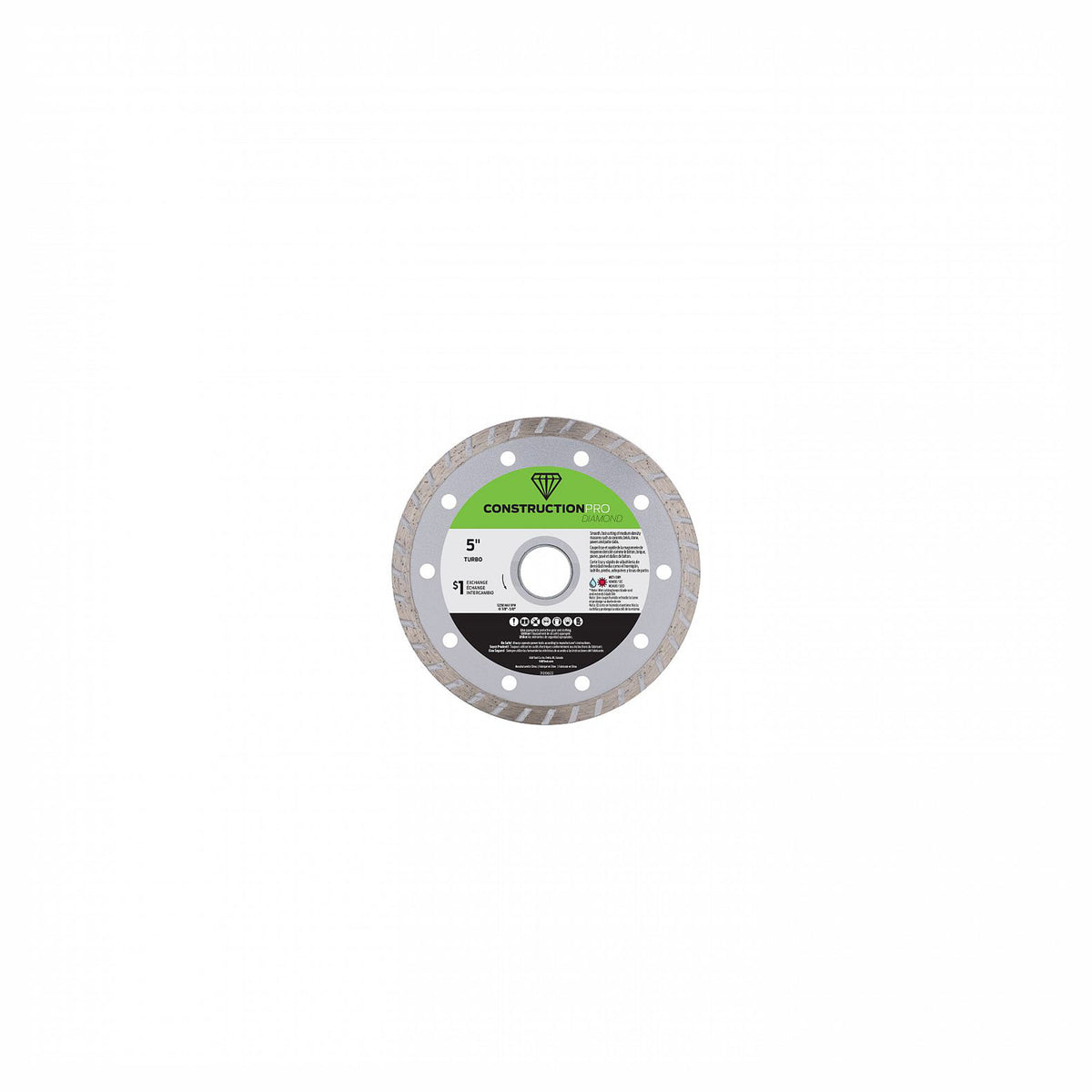 Lame de scie au diamant turbo pour béton, construction pro, 5''