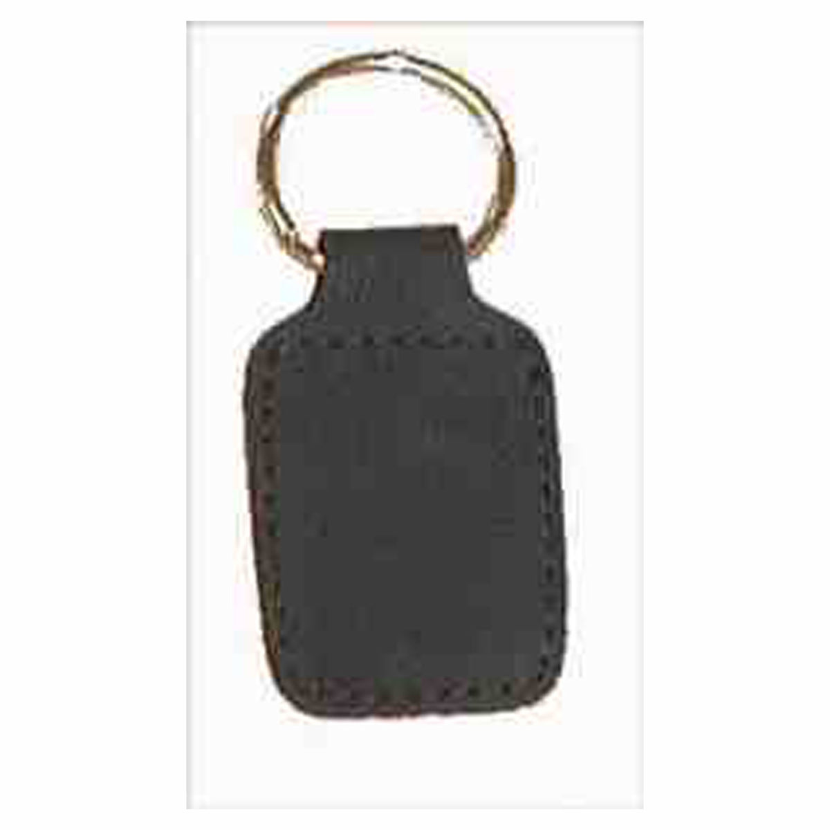 Porte-clef en cuir à ganse avec gros bouton-pression