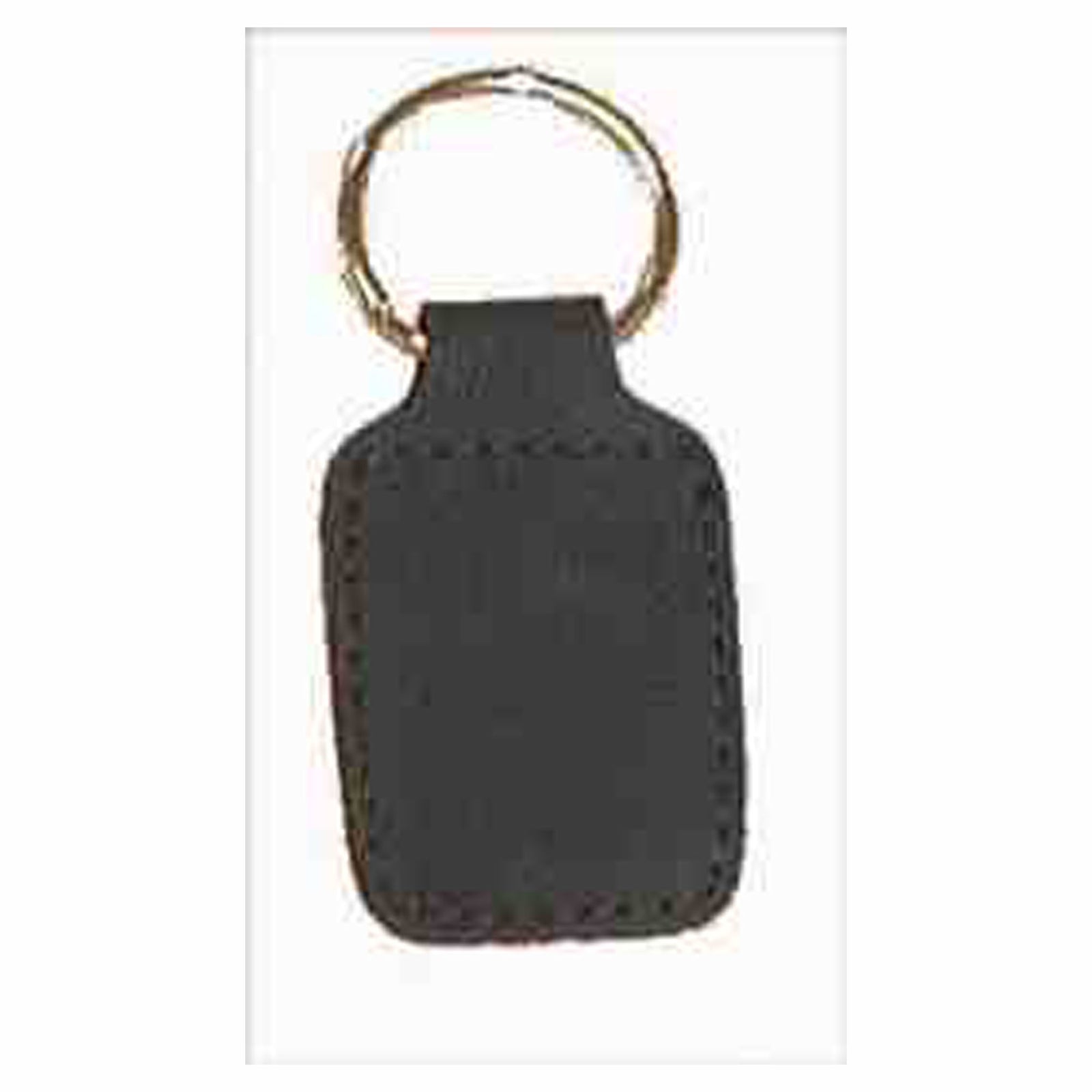 Porte-clef en cuir à ganse avec gros bouton-pression