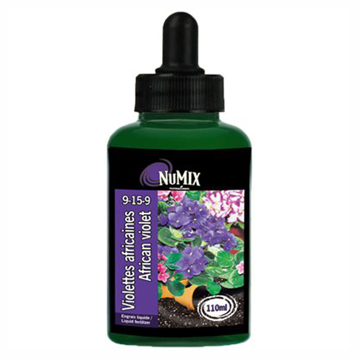 Engrais liquide pour violettes africaines, 9-15-9, 100 ml