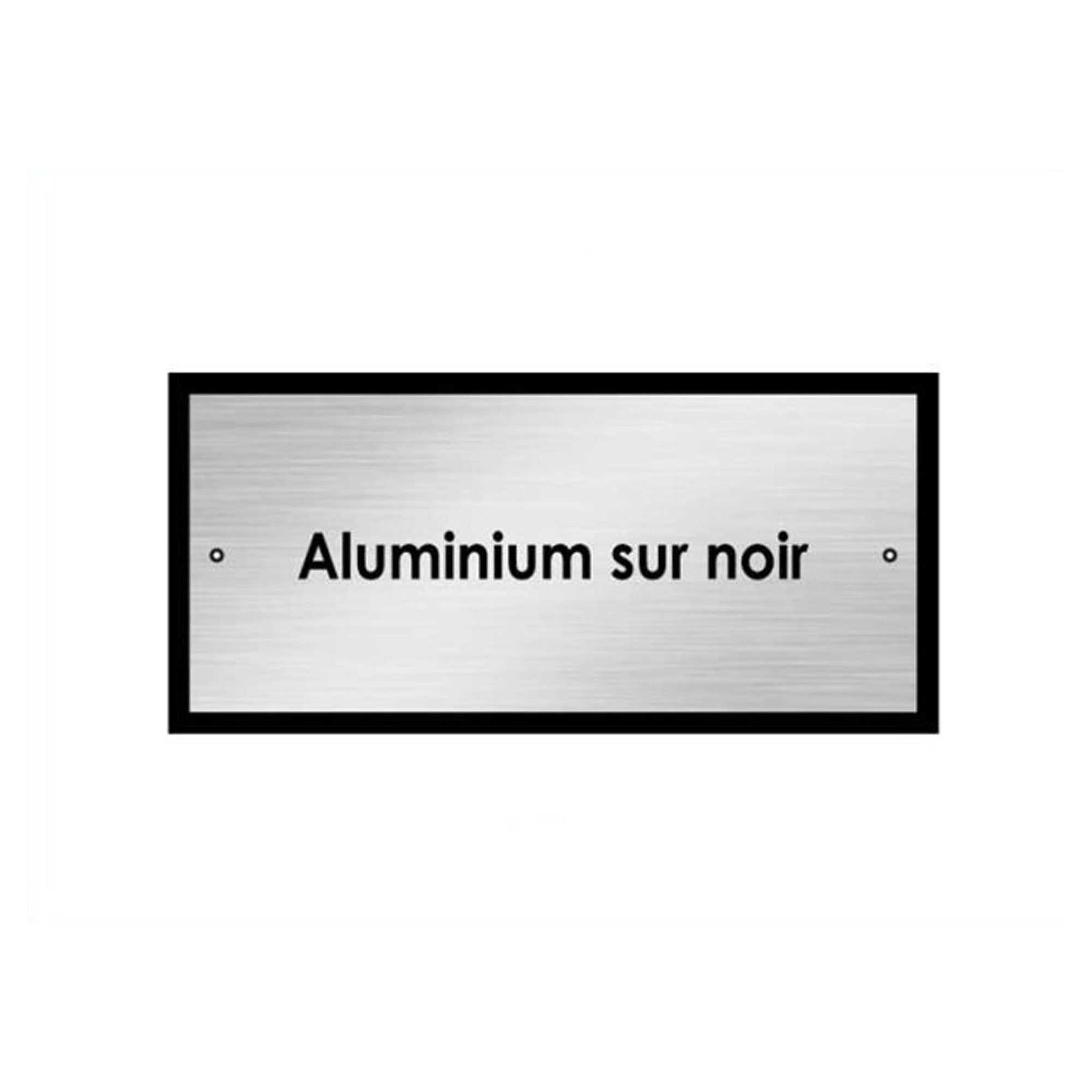 Plaque d'adresse Moderne, aluminium sur noir, 11'' x 6''