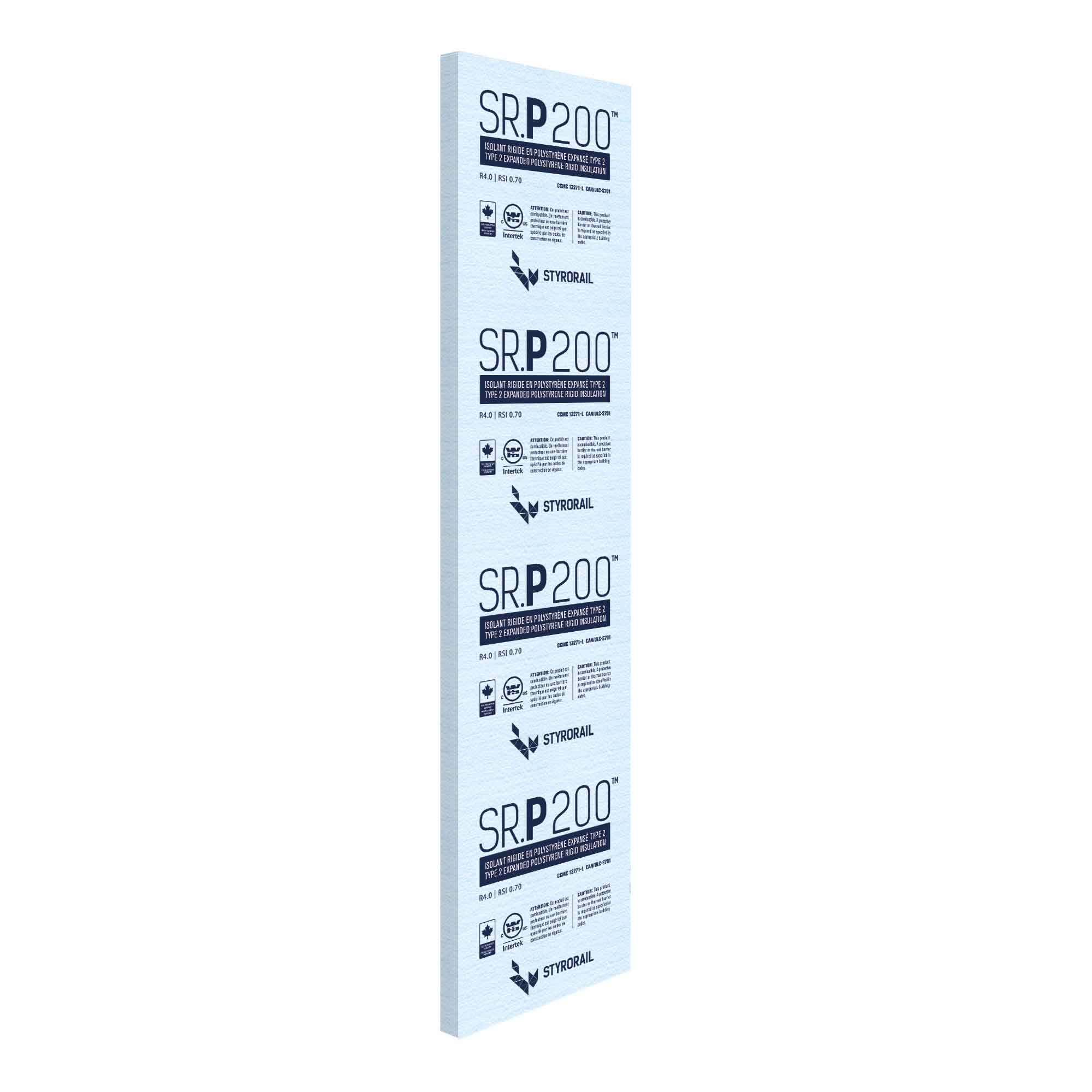 Panneau isolant rigide SR.P 200, 2-1/2'' x 2' x 8' (R10 / 16 PSI)