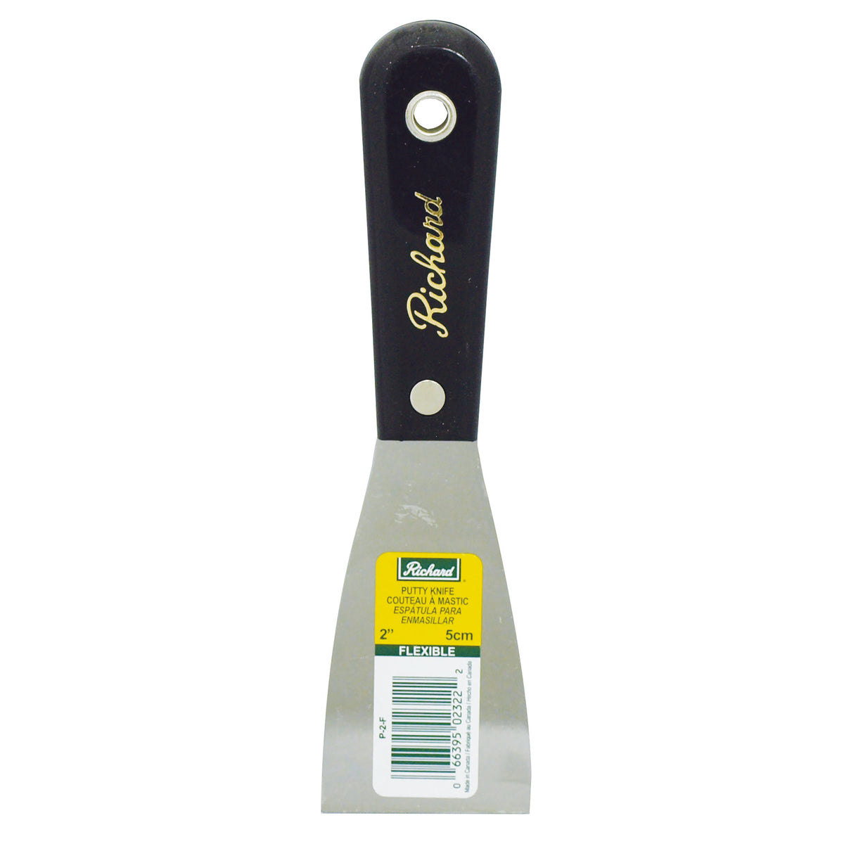 Couteau à mastic, lame carbone flexible de 2'' (5,1 cm)