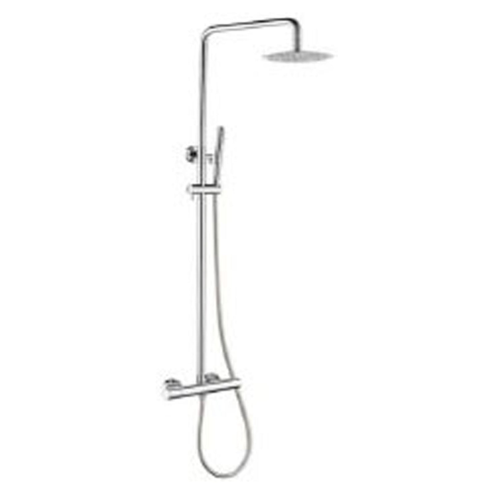 Barre de douche, murale, avec 9 réglages, noir mat