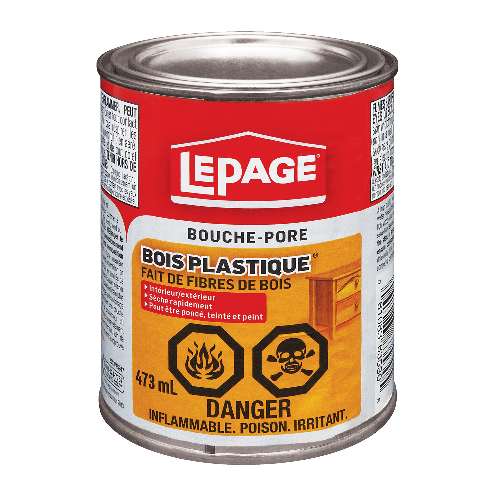 Bouche-pores pour bois et plastique, 473 ml