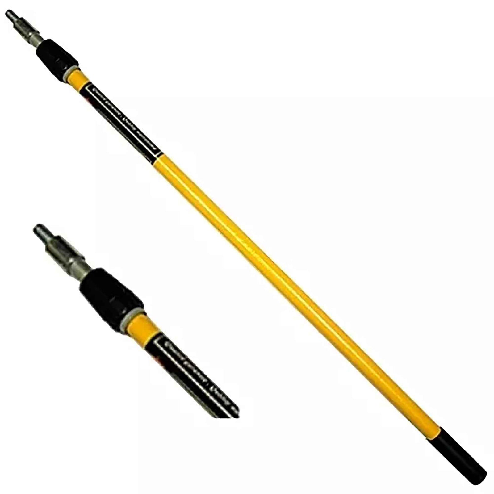 Manche pour peinture en fibre de verre et aluminium jaune, 2' à 4'