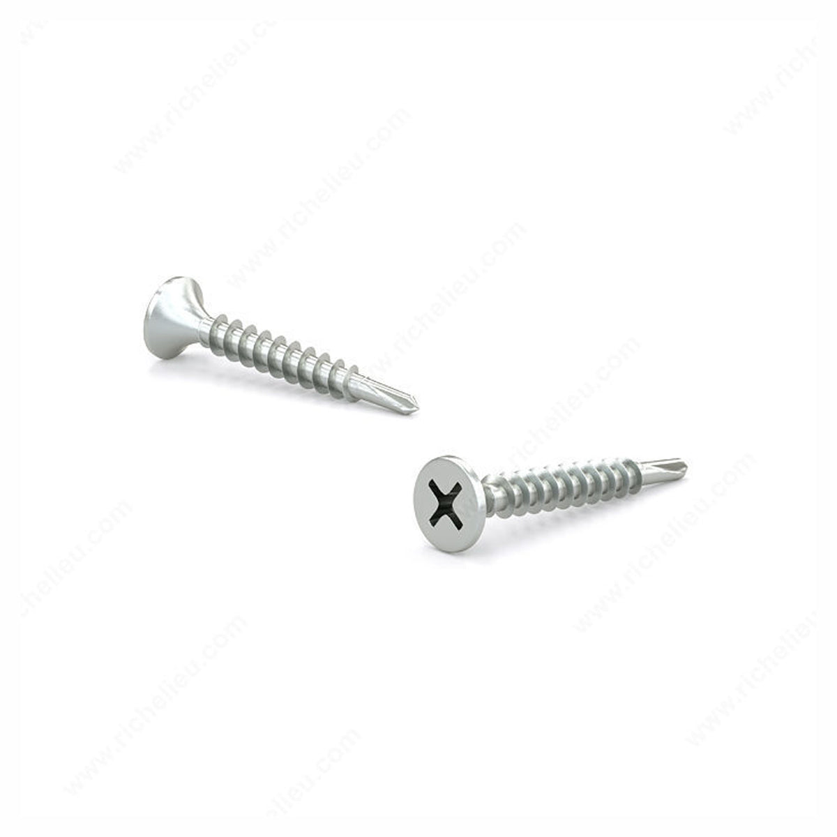 Vis à cloisons sèches, tête Philips trompette, filet fin, #6 x 1-1/4'' (emballage de 100)