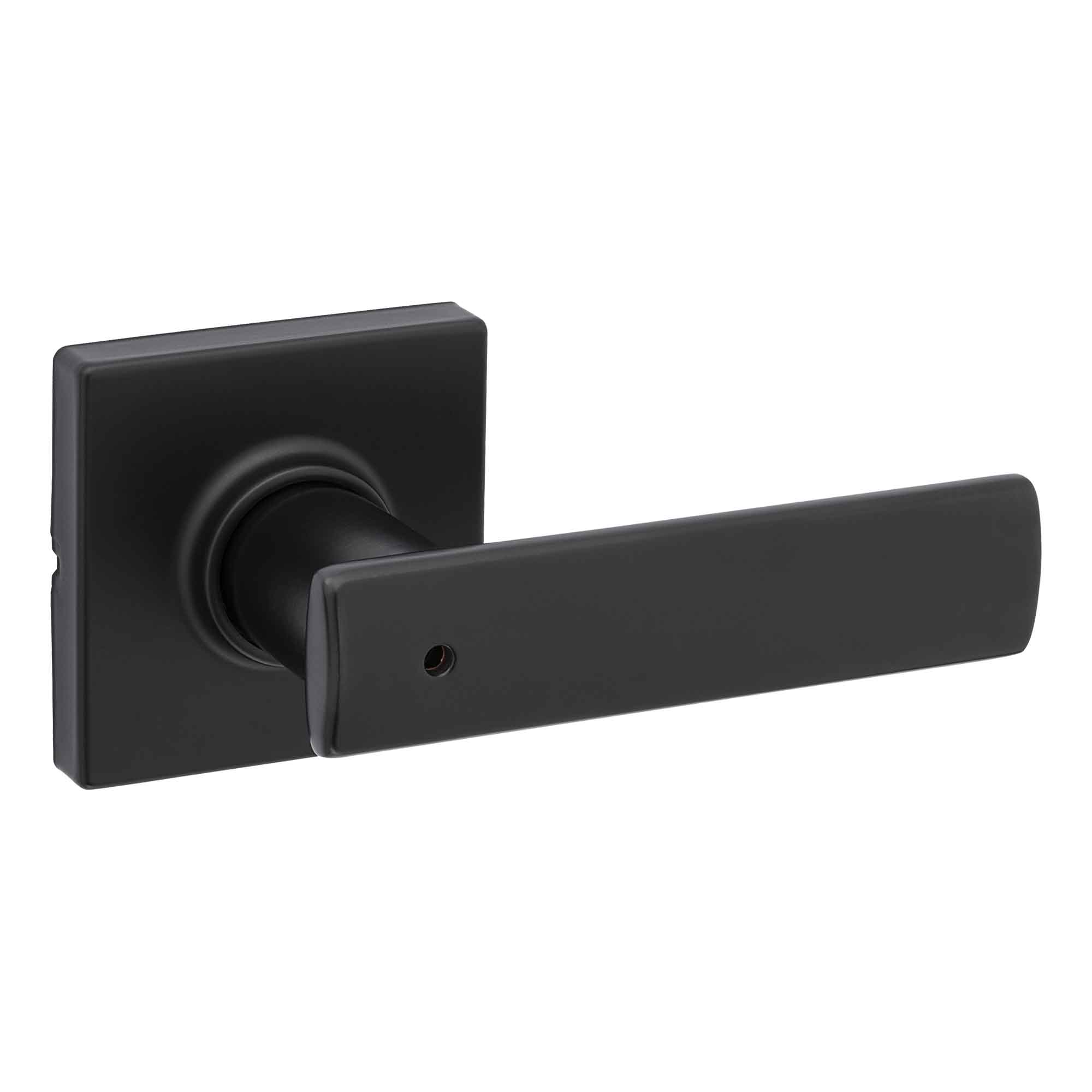 Poignée de porte d'intimité à levier Breton, noir mat