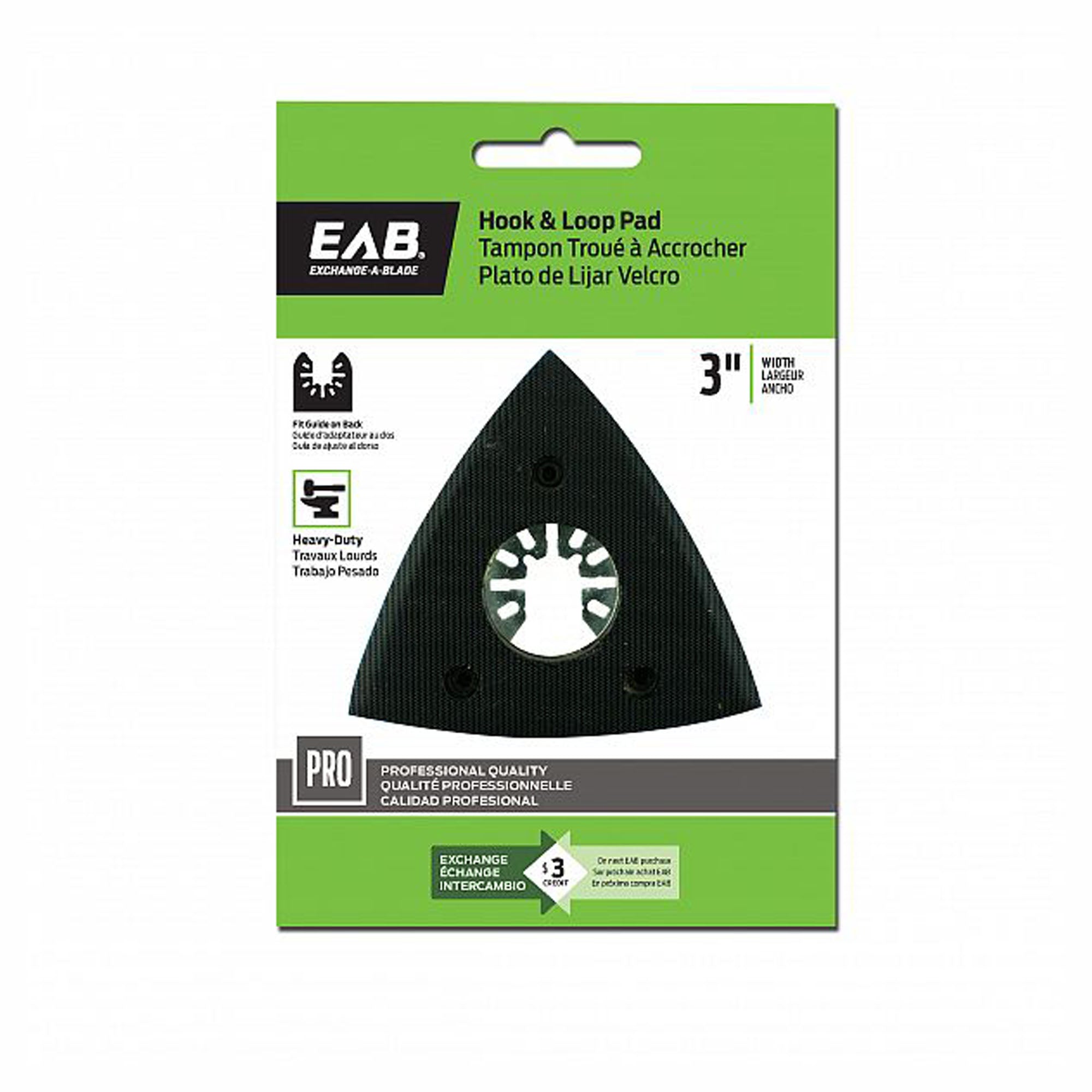 Tampon ponçage oscillant triangulaire pour papier abrasif 