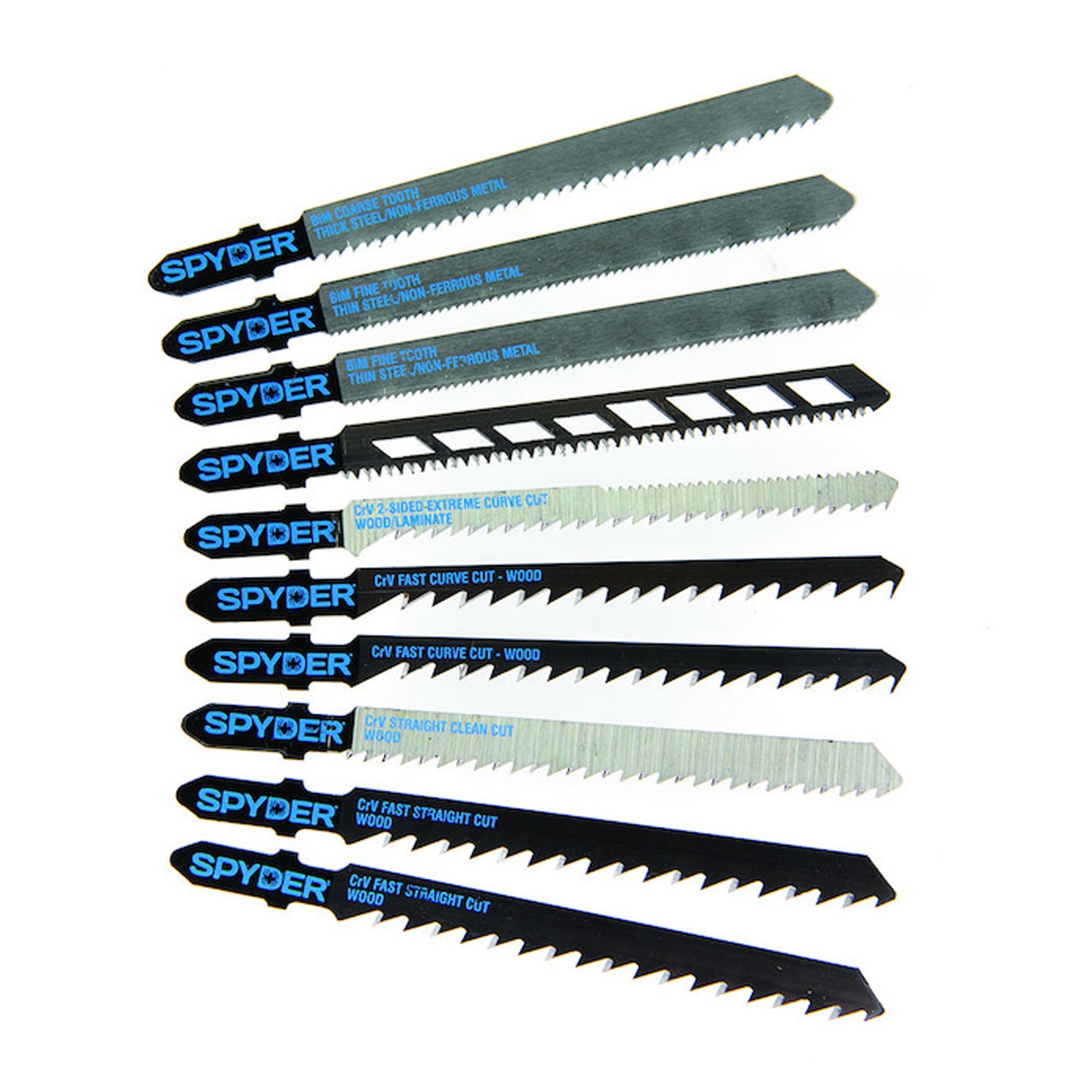 Ensemble de lame de scie sauteuse pour bois & métaux (emballage de 10)