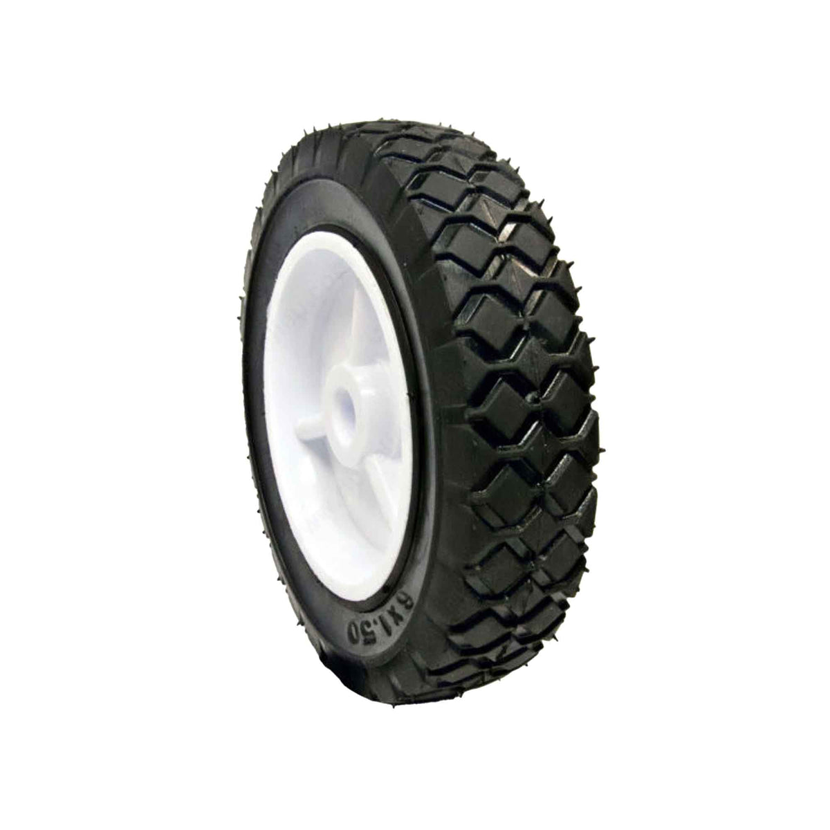 Roue en plastique de jardin blanc, 1-1/2&#39;&#39; x 6&#39;&#39;