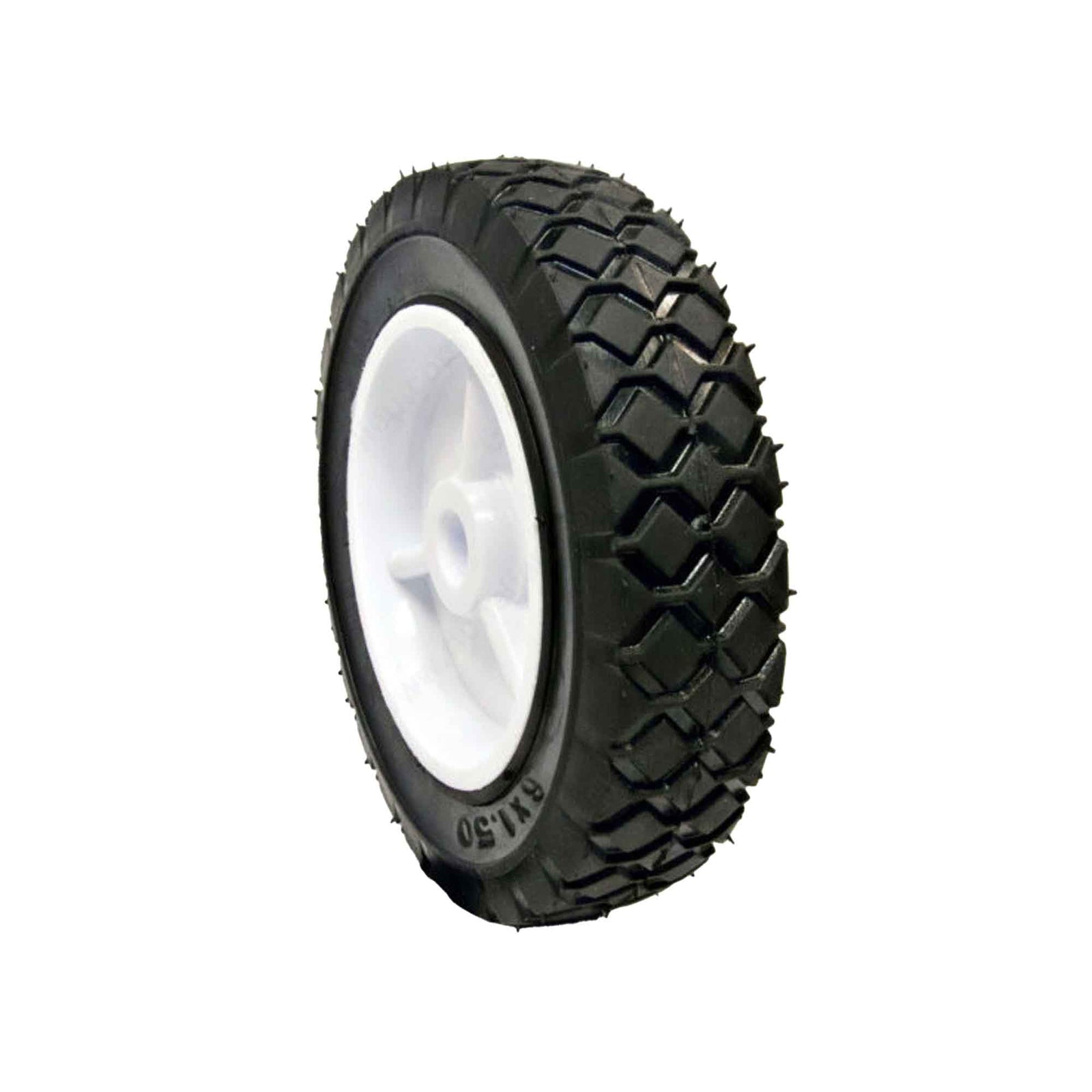 Roue en plastique de jardin blanc, 1-1/2'' x 6''