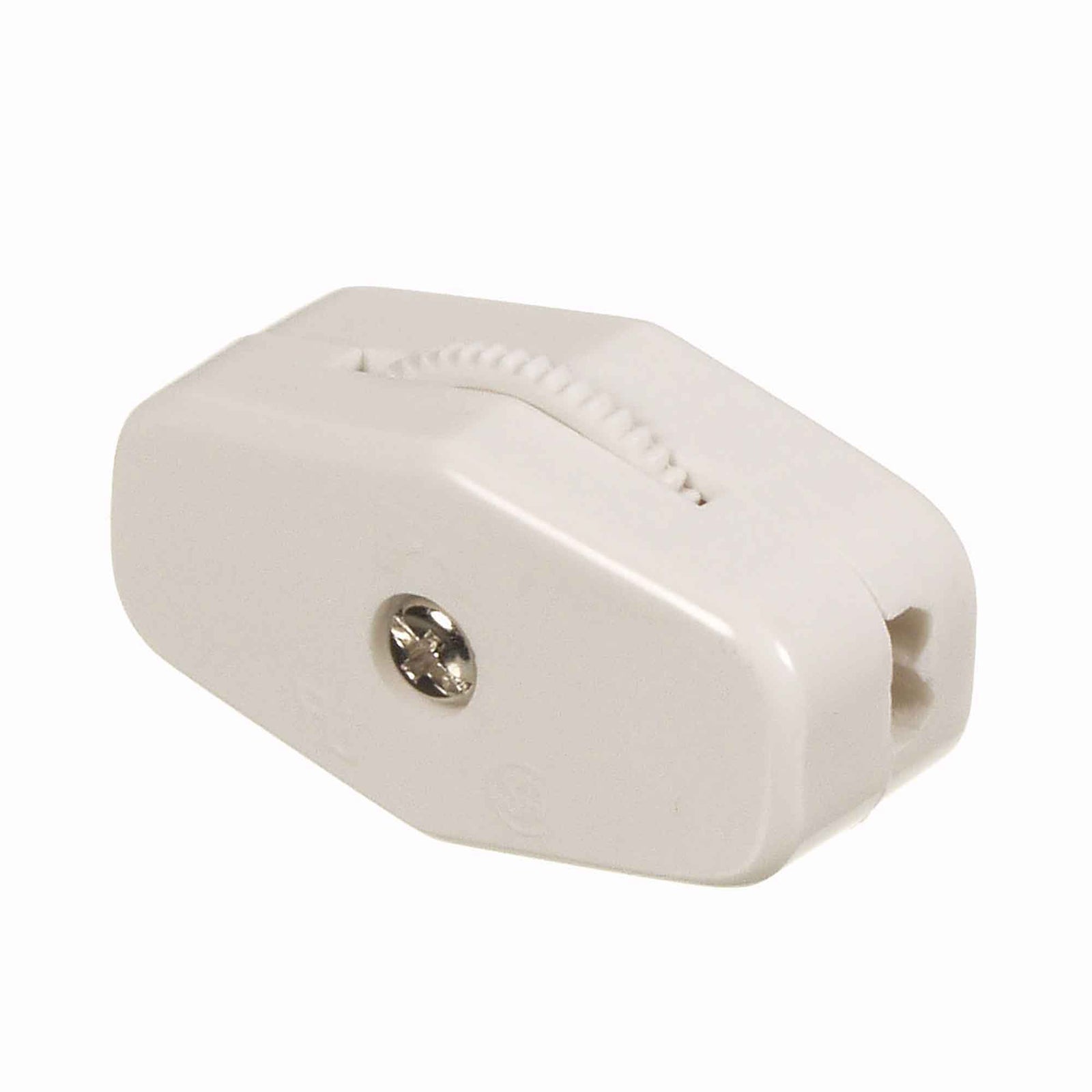 Interrupteur rotatif unipolaire marche et arrêt de 6 A / 125 V, blanc