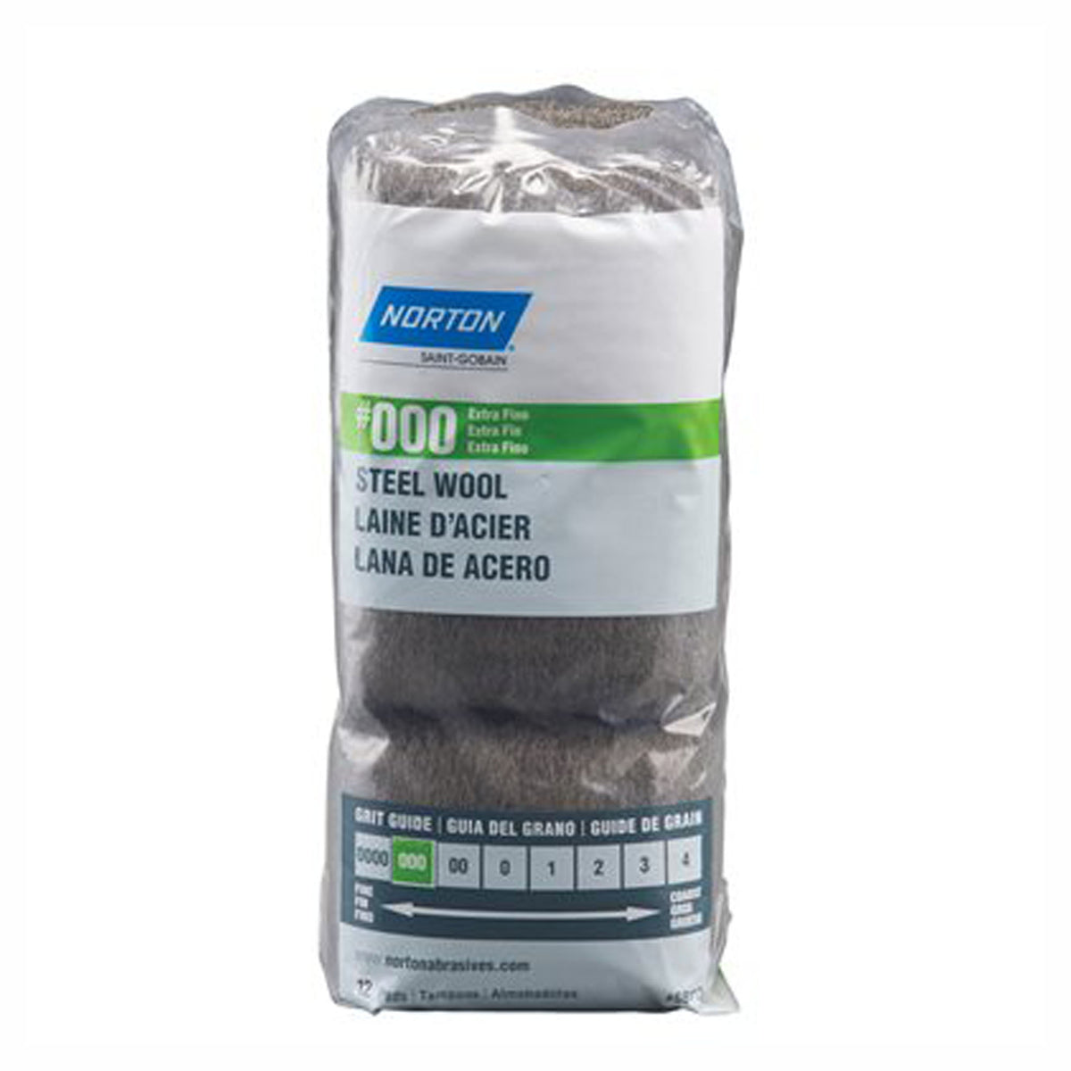 Laine d'acier en rouleau, super fin, 000 (emballages de 6)