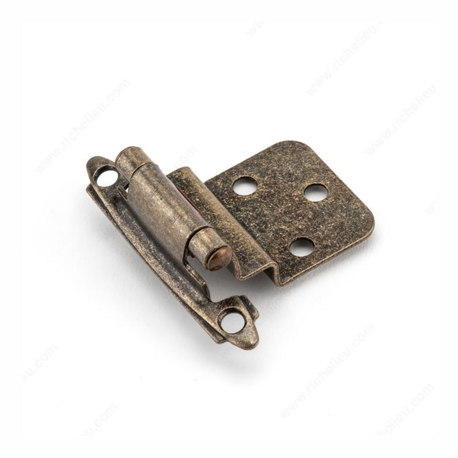 Penture figurée, semi-dissimulée avec ressort, laiton antique, 3/8'' (emballage de 2)