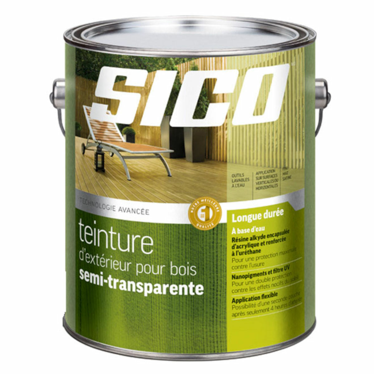 Teinture à l'huile extérieure translucide, chêne, 3,78 litres