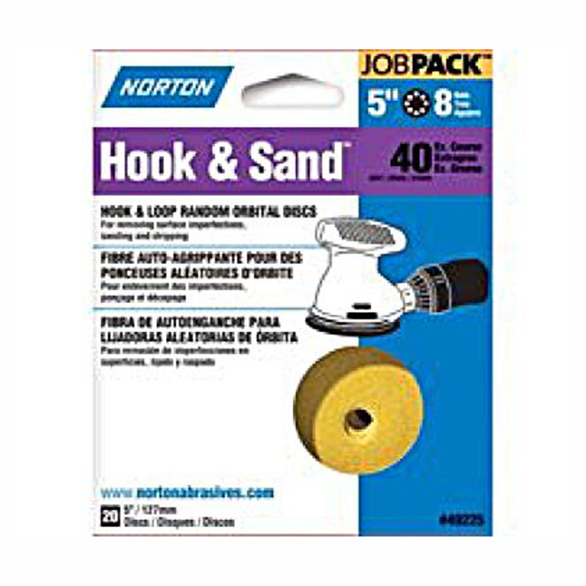 Disque de ponçage velcro, 5'', 40 gr (emballage de 25)