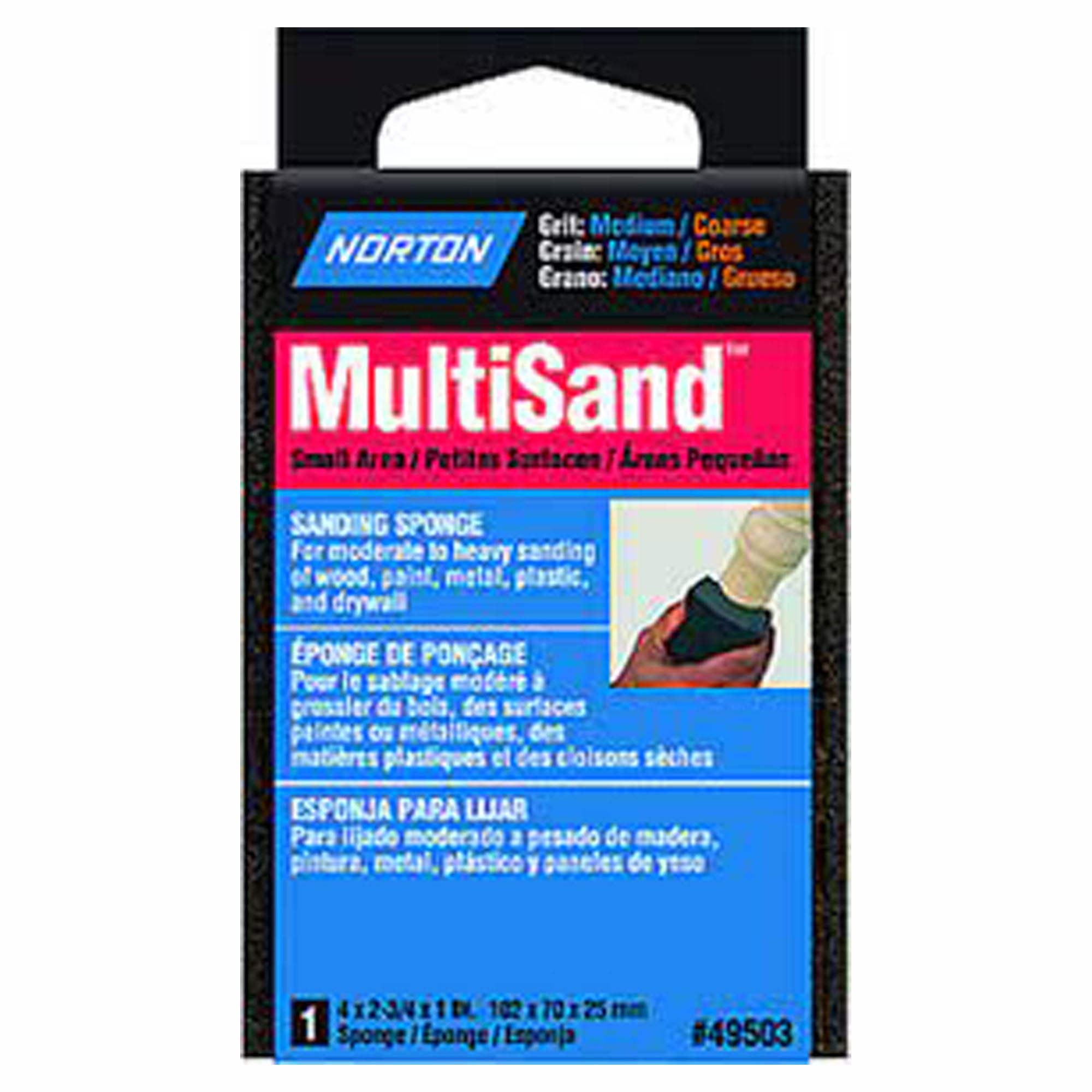 Éponge papier de verre, 4'' X 2-3/4'' X 1'', moyen / gros