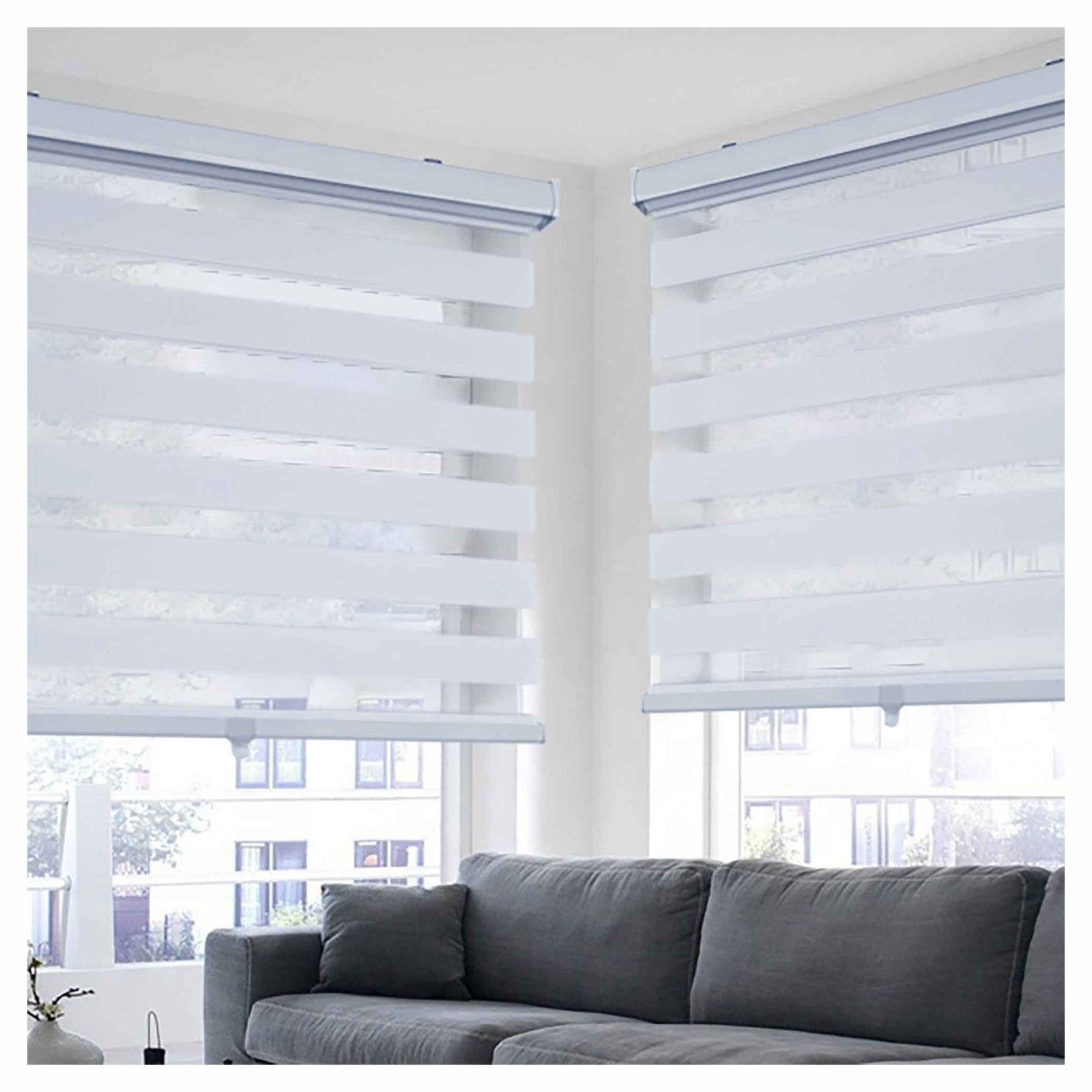 Store alternée, sans cordon, blanc, 60'' x 84''