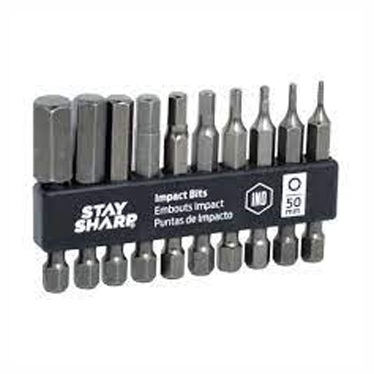 Ensemble d'embouts clip hexagonal impact, 50 mm ( emballage de 10)