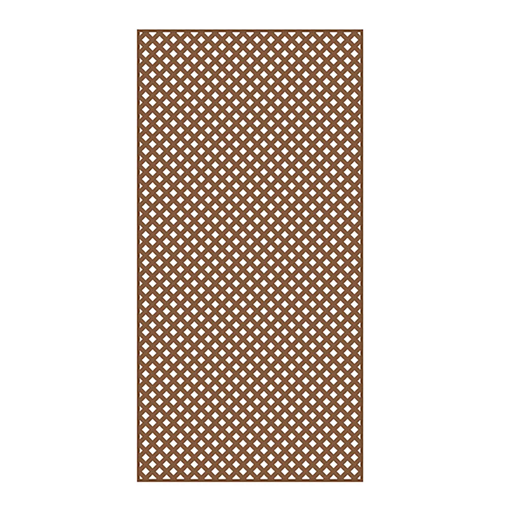 Treillis PVC intimité diamant, 4' x 8', séquoia