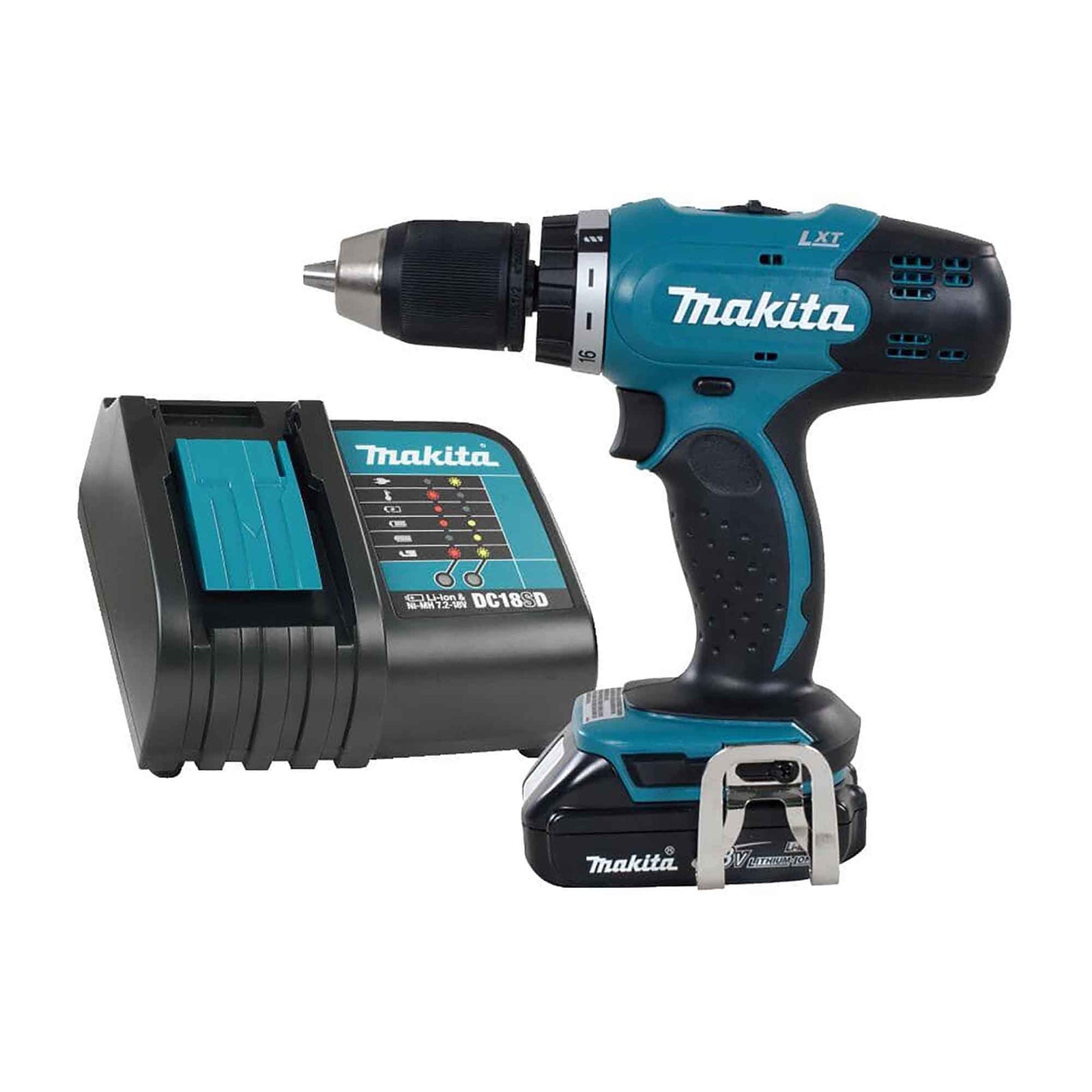 Kit de perceuse-visseuse sans fil au lithium-ion 18 V 1/2" avec 1 batterie et chargeur